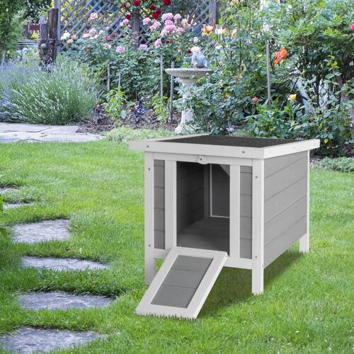 Alt View 2. Winado - 20in Wooden Waterproof Rabbit Hutch Chicken Coop, Hen House, Pet Cage with Openable Roof for Small Animal Outdoor Garden.