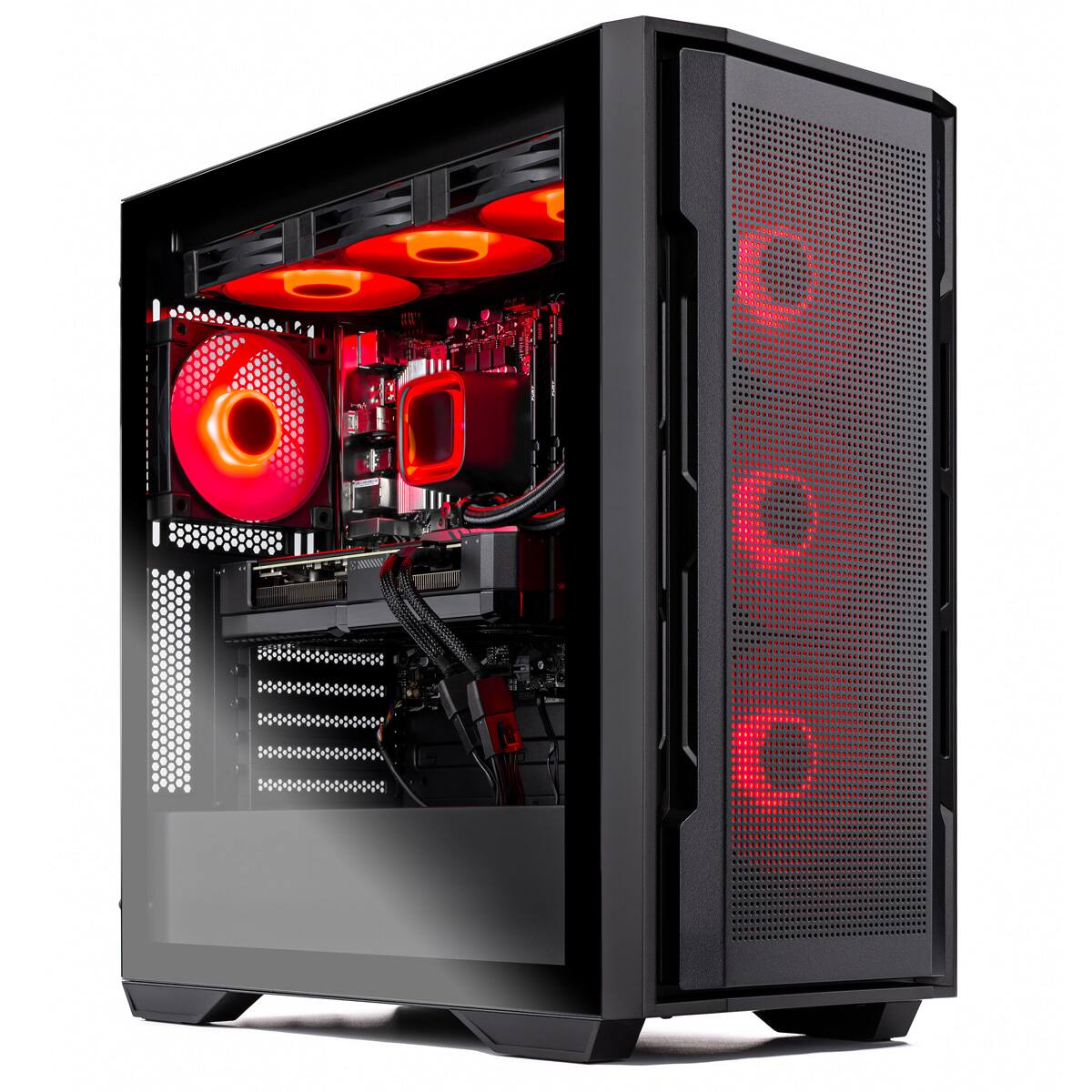 Left. Skytech Gaming - Skytech RAMPAGE2 - AMD Ryzen 7 7700X, 5070 Ti, 32GB 6000 MHz DDR5 RAM, 850W GOLD A3 PSU - Black.