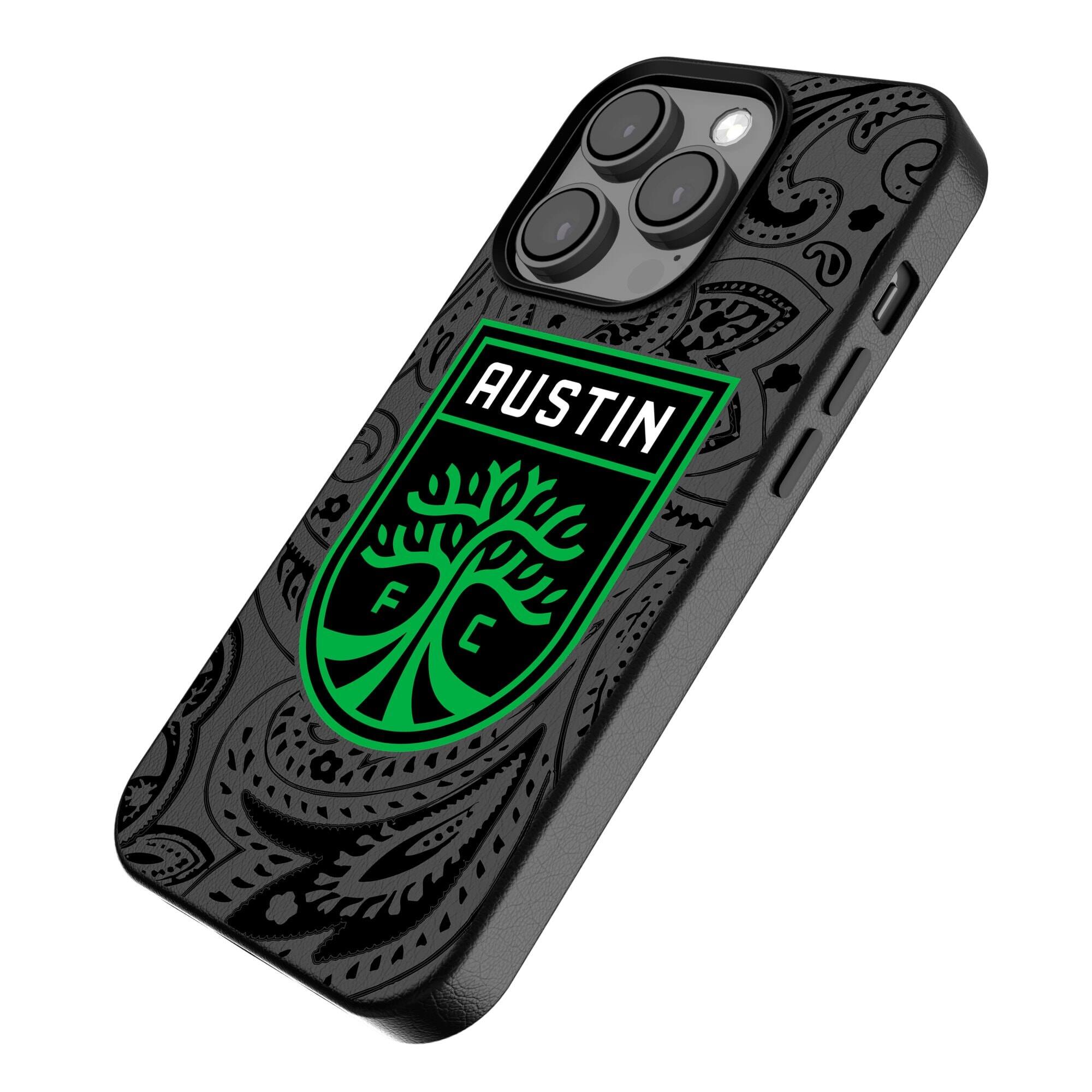 Alt View 1. Keyscaper - Black Austin FC iPhone Magnetic Bump Case - 15 - Black.