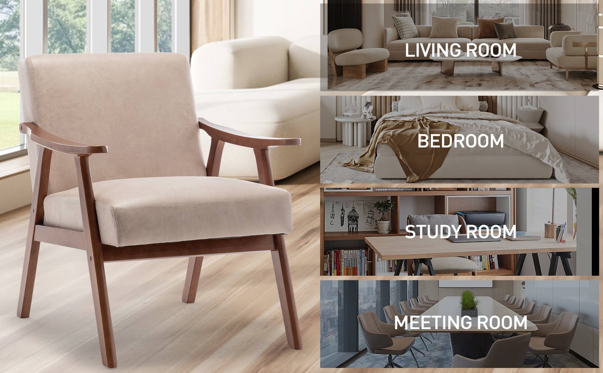 LIVING ROOM  
BEDROOM  
STUDY ROOM  
MEETING ROOM