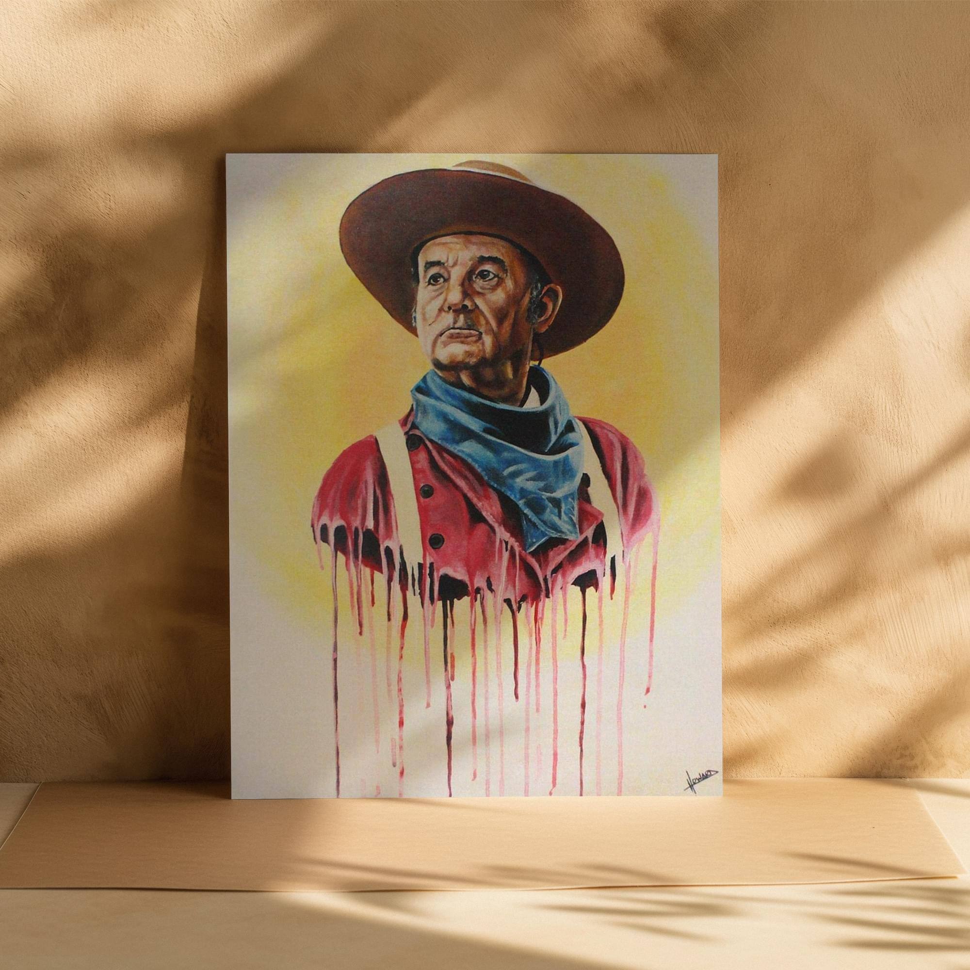 Alt View 10. Nerd Block - Cowboy Bill Murray 10"x8" Art Print - Multicolored.