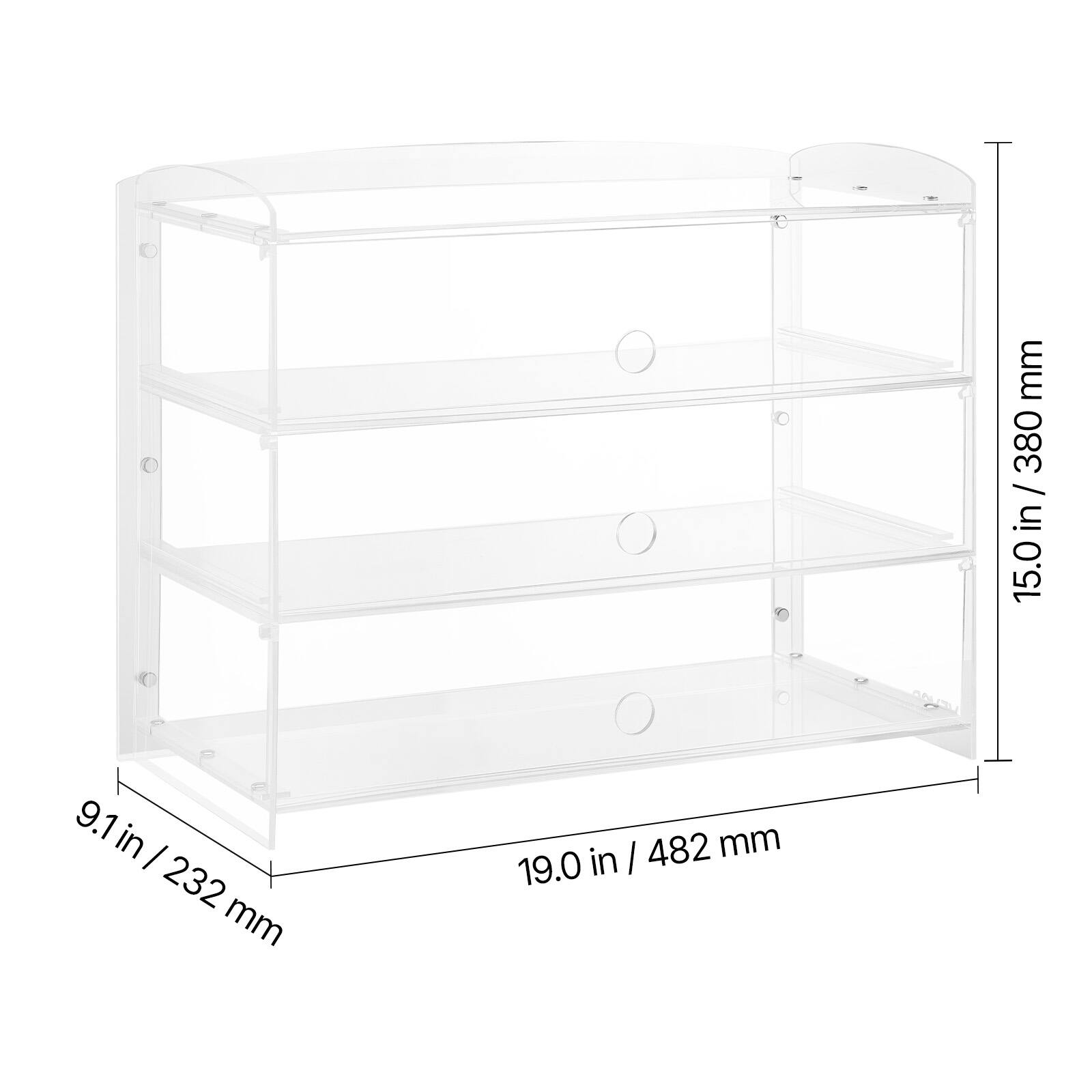 mm 380 / in 15.0 in  
9.1 in / 232 mm  
19.0 in / 482 mm