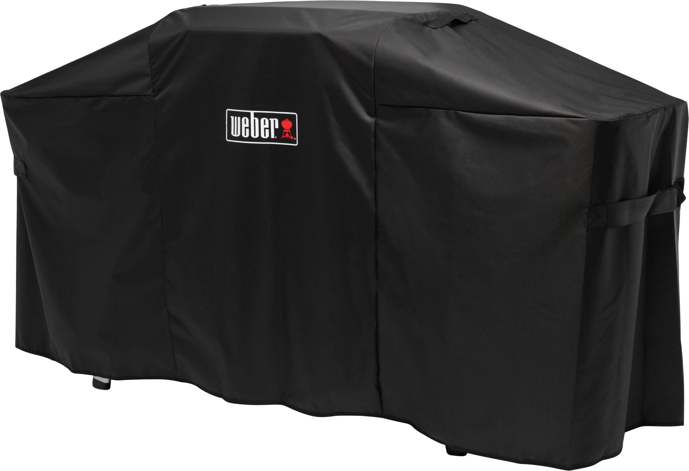 Left. Weber - Premium Griddle Cover for Traveler 17" and 22" Portable Griddles with Expandable Stand - Black.