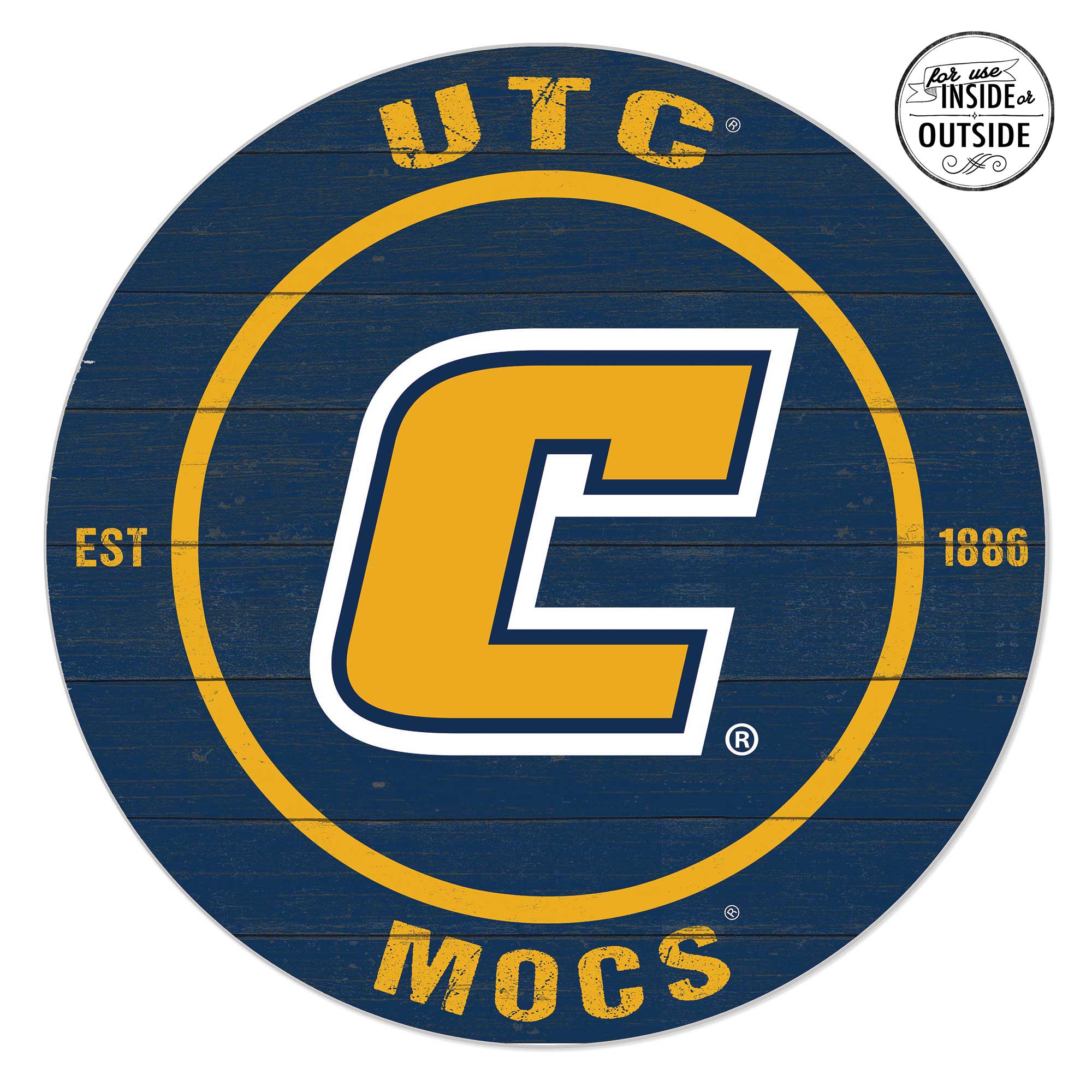 Tennessee Chattanooga Mocs 20" x 20" Indoor/Outdoor Circle Sign