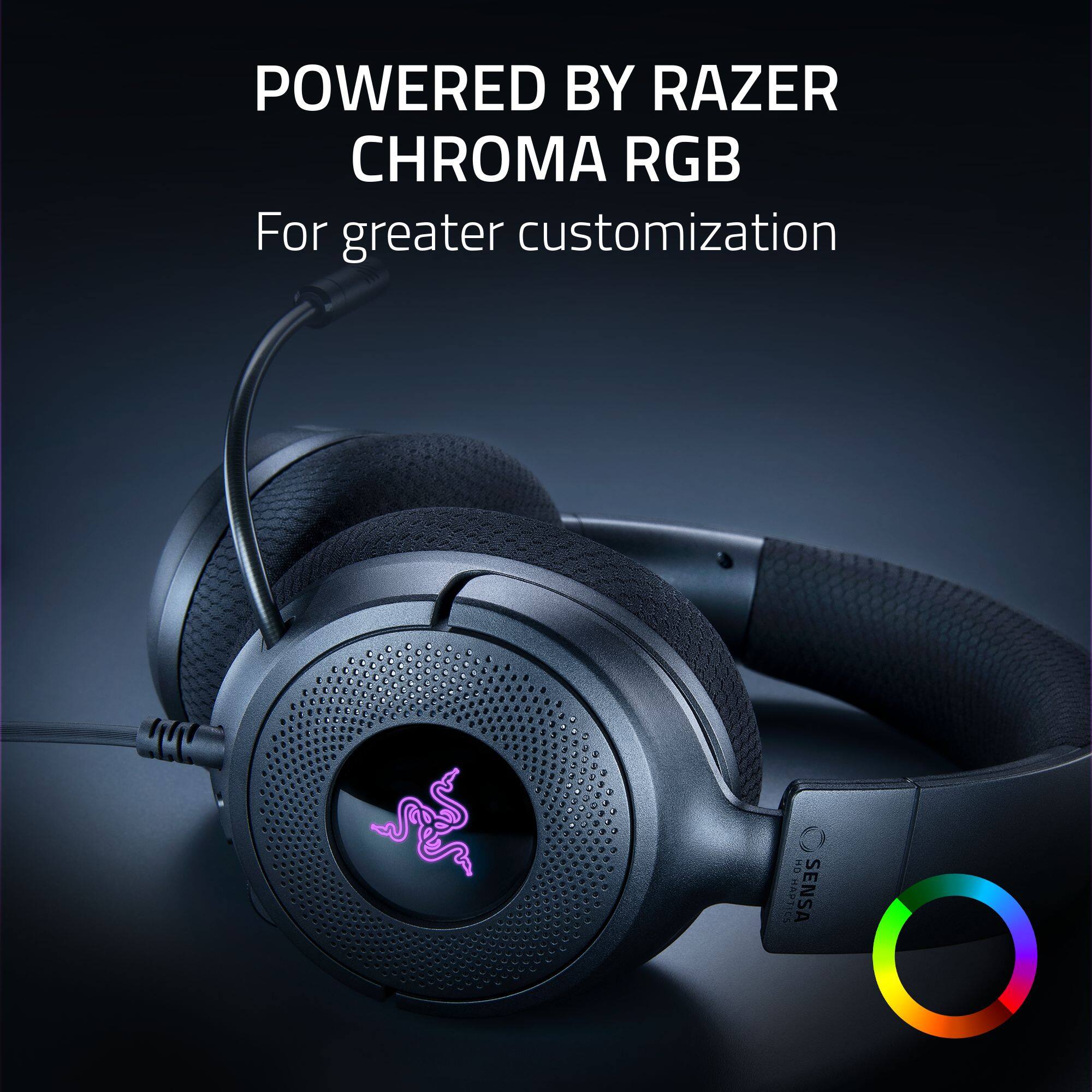 POWERED BY RAZER CHROMA RGB  
For greater customization  

HD HD-HAPTICS SENSA
