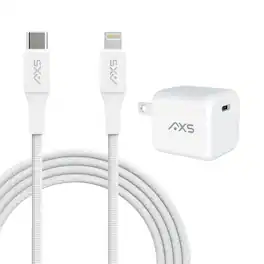AXS - PROCharge 30W USB-C PD GaN Wall Charger with Lightning Braided Cable (4 FT)