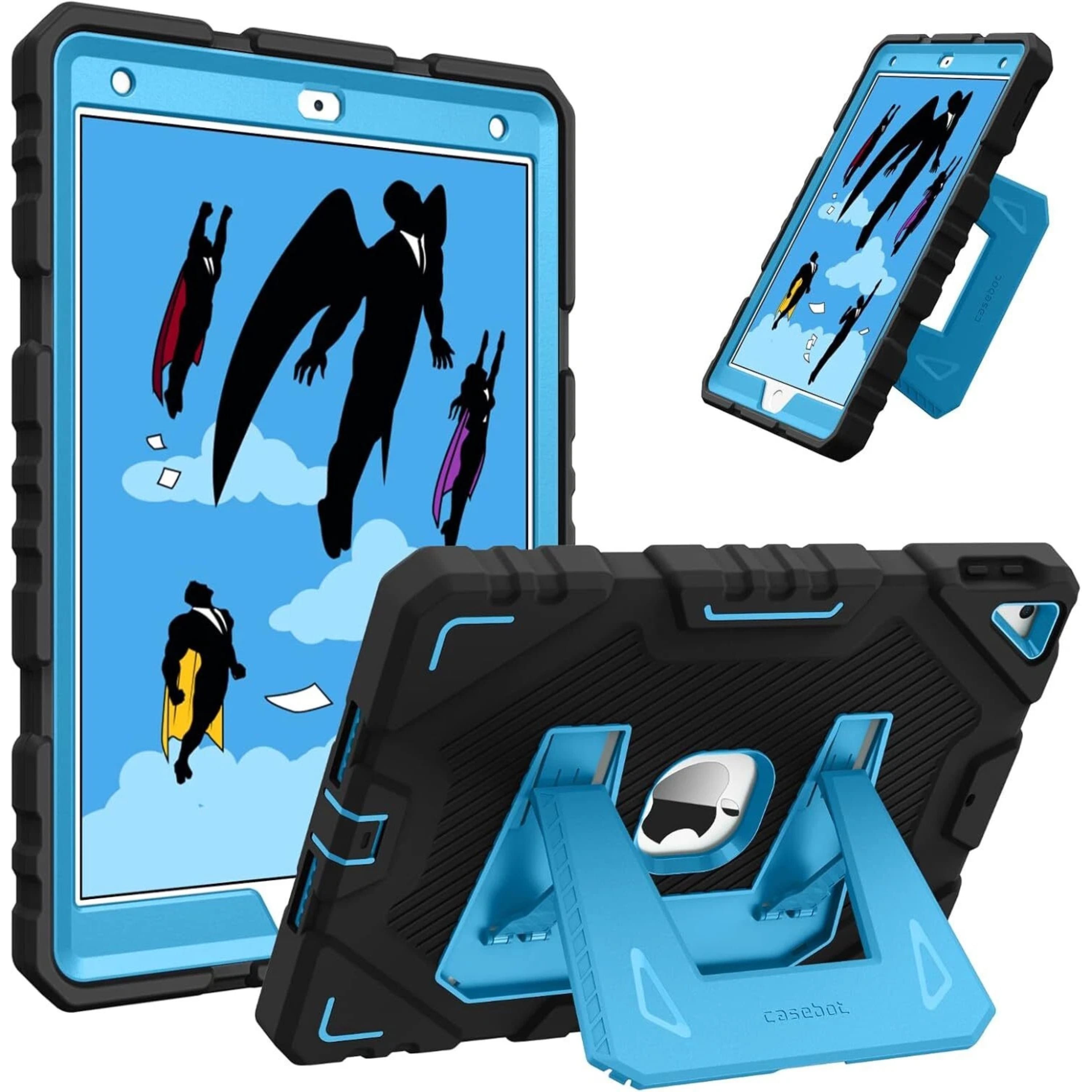 Kitcheniva - Kids Shockproof Case For iPad 9th 8th 7th Gen 10.2 Inch Full Body Protection Black Blue - Blue Black