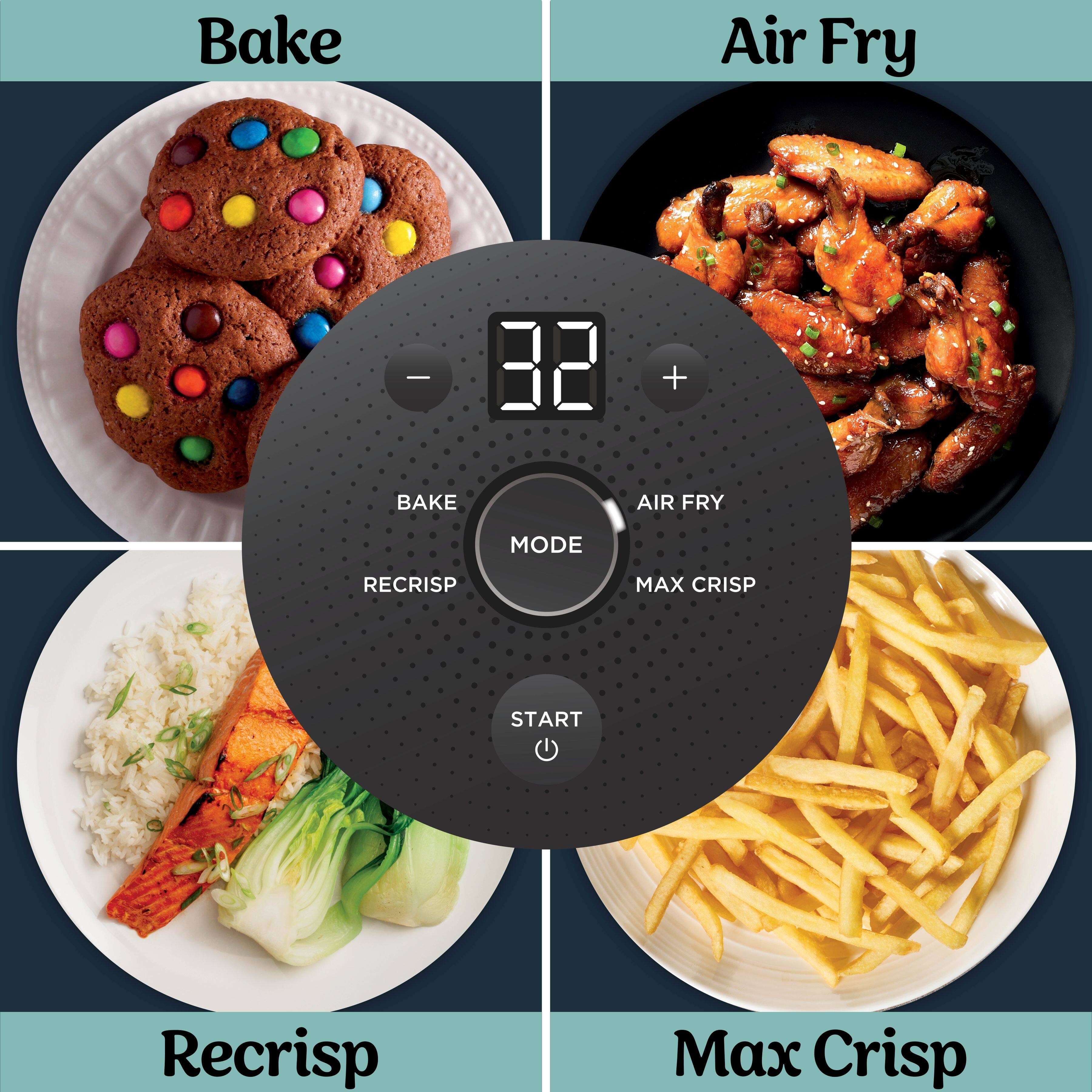 Bake Air Fry - 38 + BAKE AIR FRY MODE RECRISP MAX CRISP START Recrisp Max Crisp