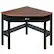 Alt View 19. Costway - Triangle Corner Office Desk with Drawer Shelves - Rustic Coffee/Black.