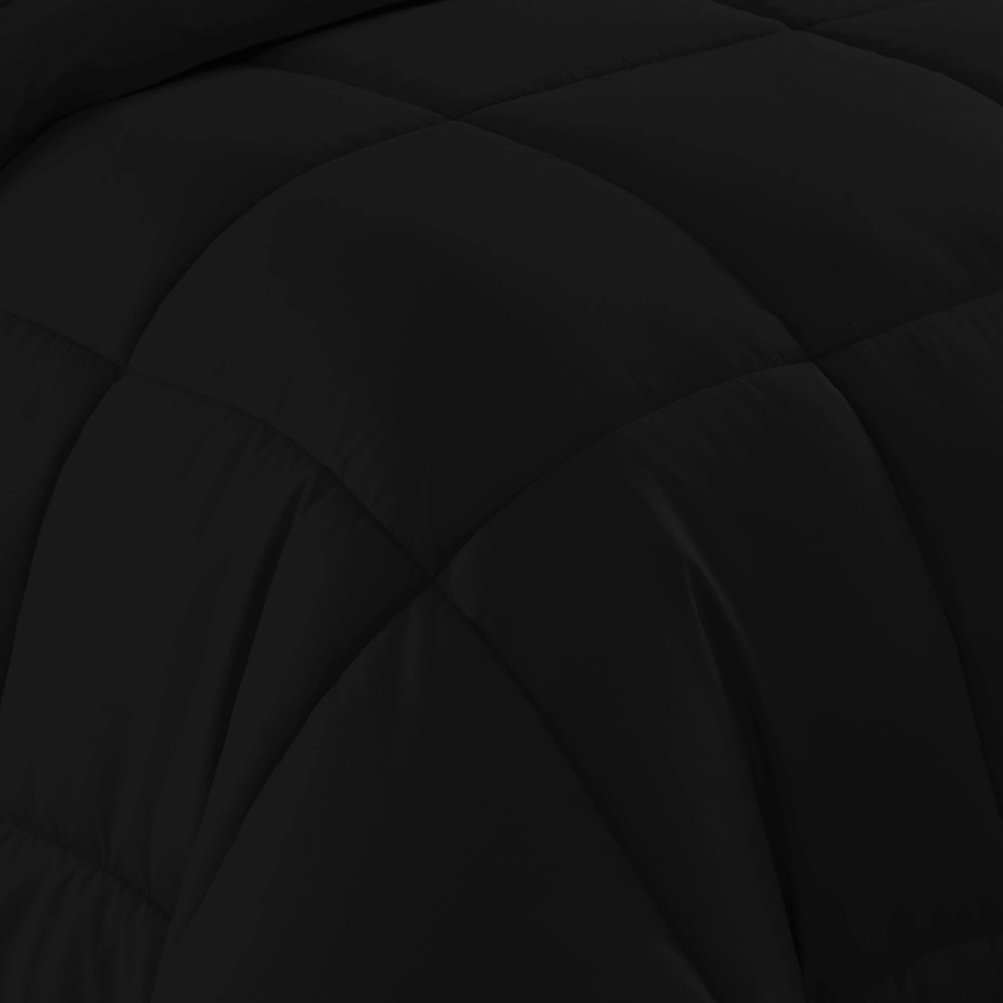 Angle. Sweet Home Collection - Down Alternative Reversible All Season Solid Comforter, Full - Black.