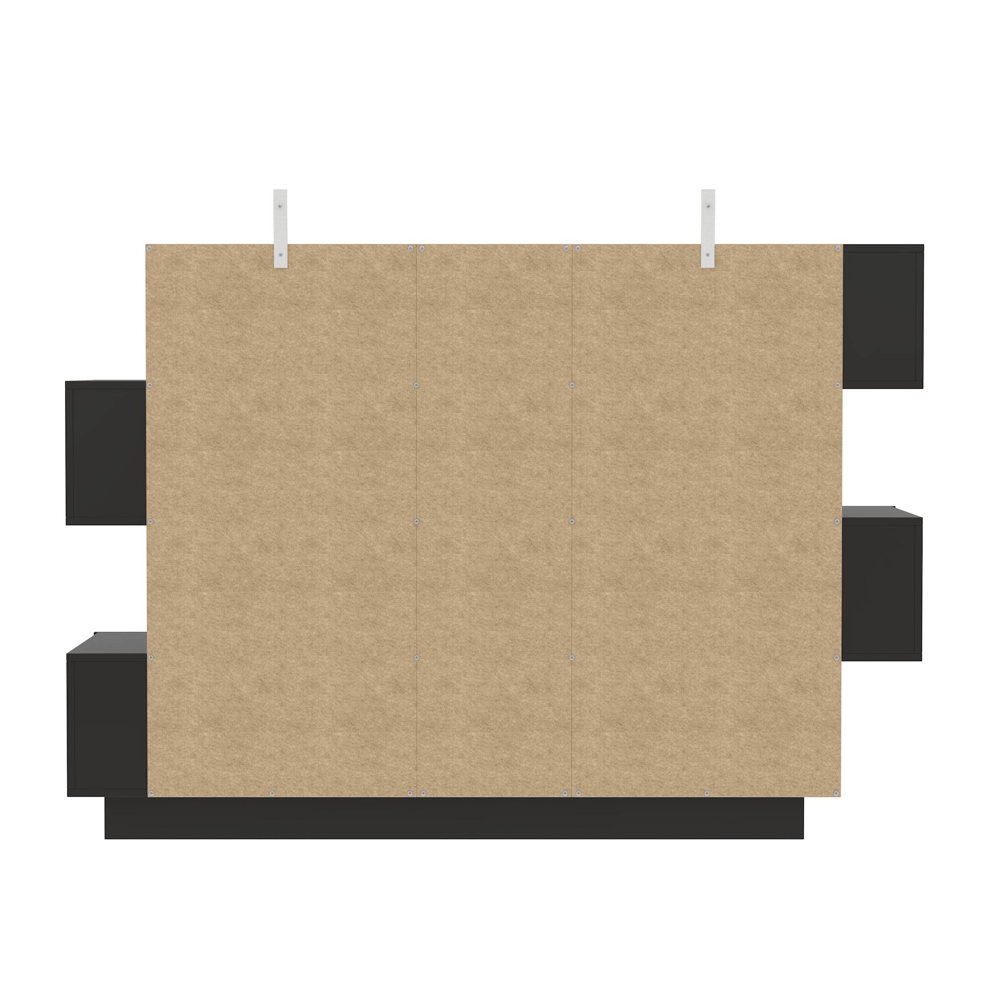 Back. FUFU & GAGA - FUFU&GAGA Glossy Staggered Dresser: Sculptural Storage Solution - Black.