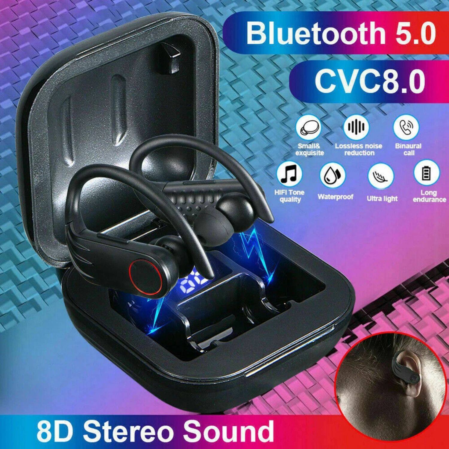 Bluetooth 5.0  
CVC8.0  

- Small & Exquisite  
- Lossless Noise Reduction  
- Binaural Call  
- HiFi Tone Quality  
- Waterproof  
- Ultra Light  
- Long Endurance  
- 8D Stereo Sound