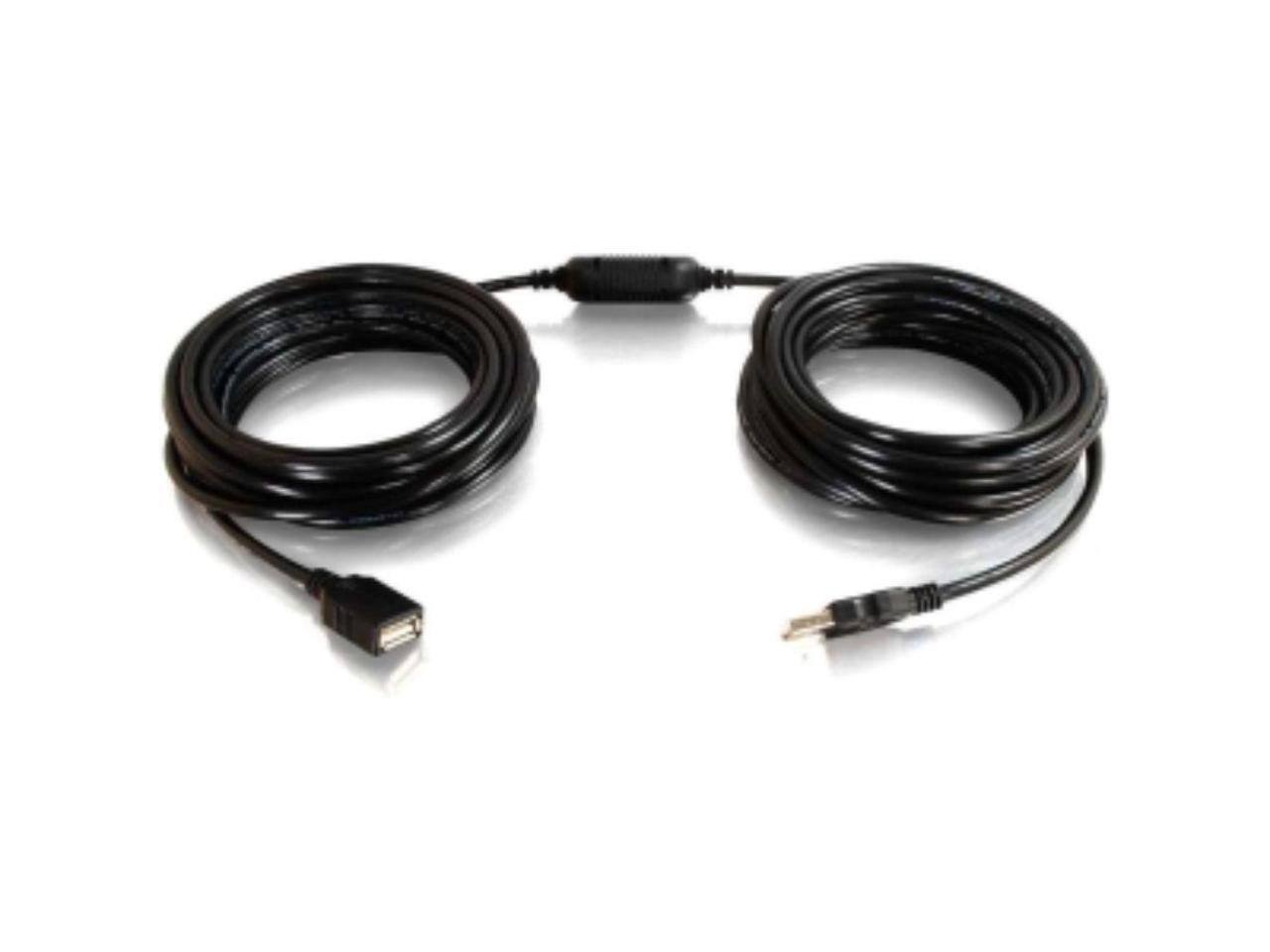 Alt View 10. Cables to Go - C2G 38988 USB 2.0 A Male to A Female Active Extension Cable with Center Booster (25 Ft, 7.62 M) - Black.