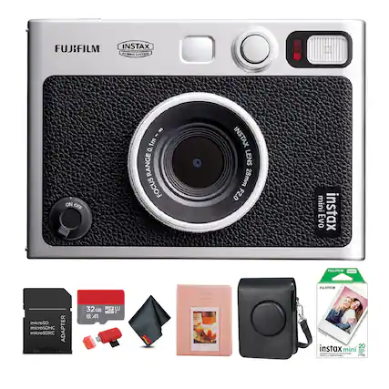 FUJIFILM INSTAX MINI Evo
INSTAX HYBRID SYSTEM
FUJIFILM mini Evo
INSTAX LENS 28mm F2.0
FOCUS RANGE 0.1m - ∞
ON OFF
microSD microSDHC microSDXC ADAPTER
32GB
instax mini 20
FUJIFILM mini