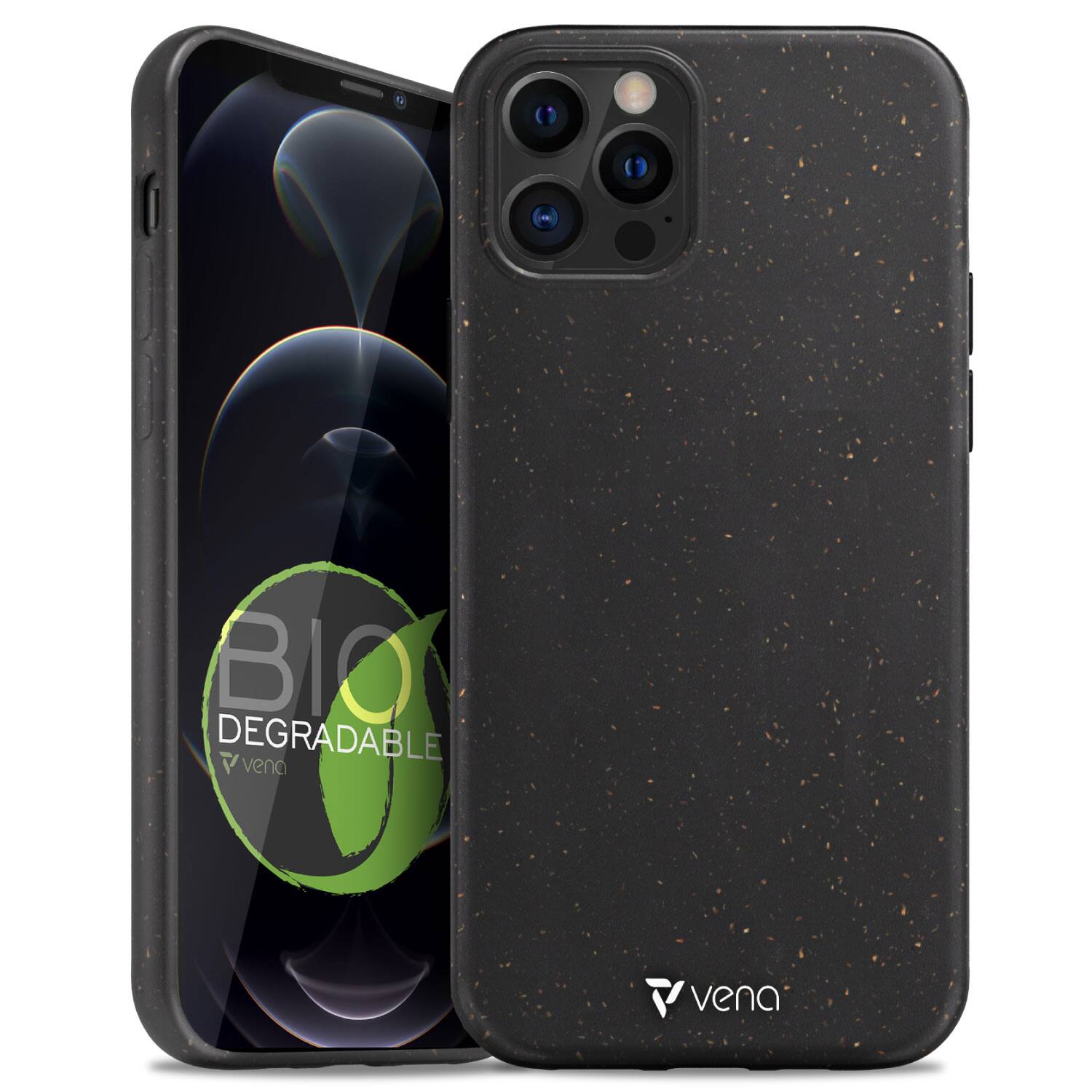 Vena - ECO Slim Protective Biodegradable Case for Apple iPhone 12 / iPhone 12 Pro - Black