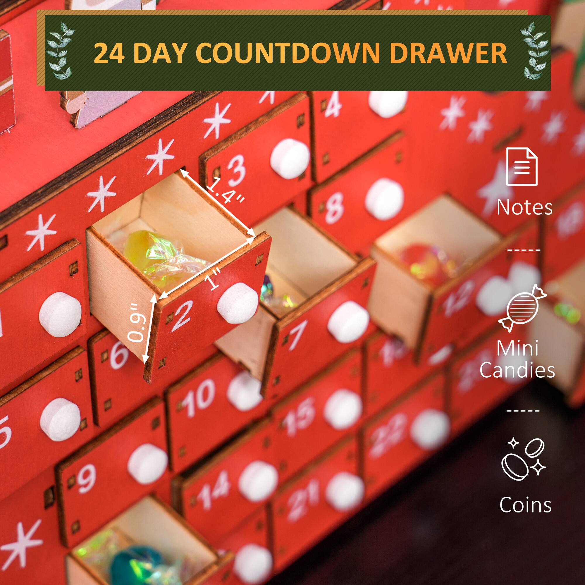 24 DAY COUNTDOWN DRAWER

Notes: 1 5 SF 0.9" 9 9 1" 2 10 14 7 15

Mini Candies: 3 4" 4 8

Coins: 6 0