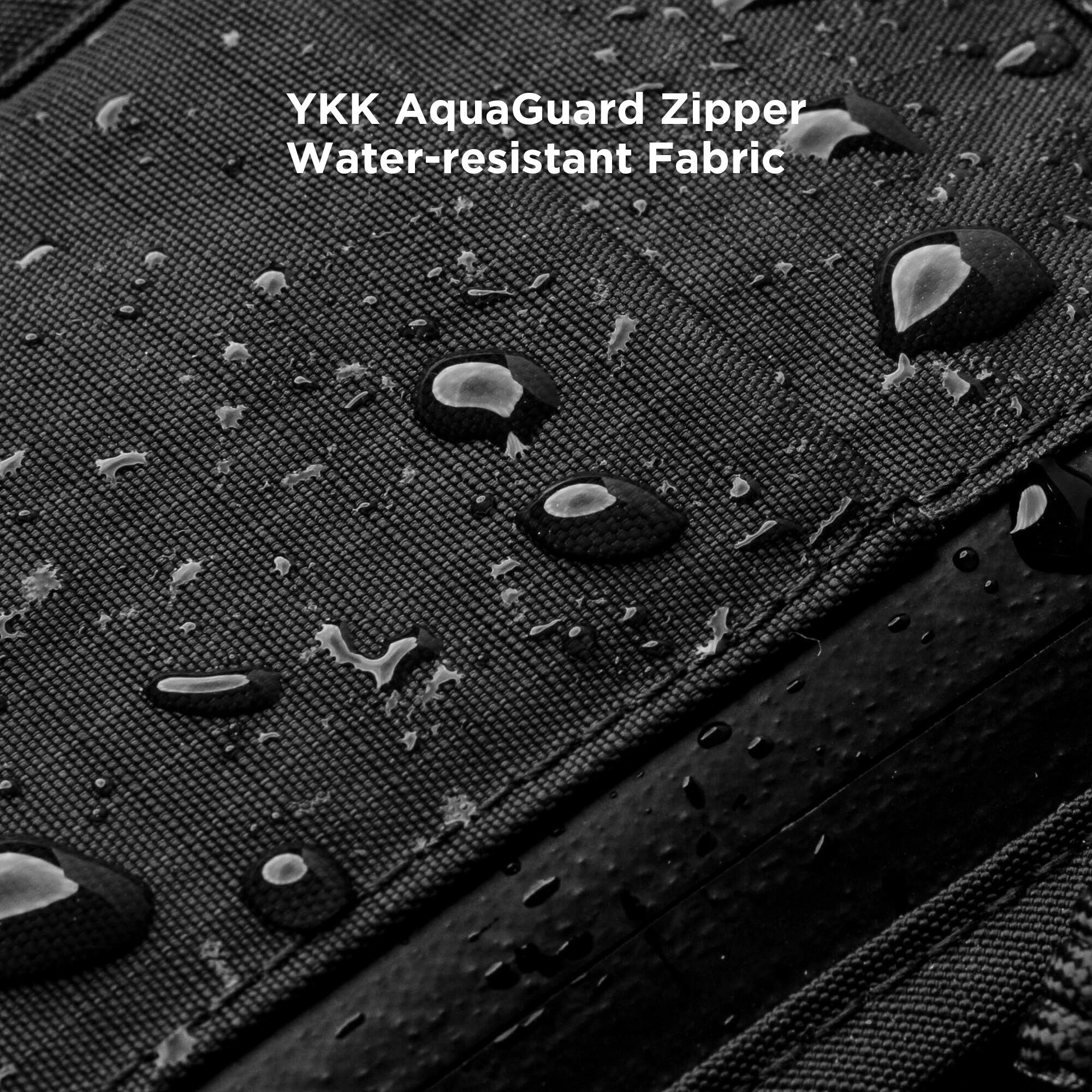 YKK AquaGuard Zipper  
Water-resistant Fabric