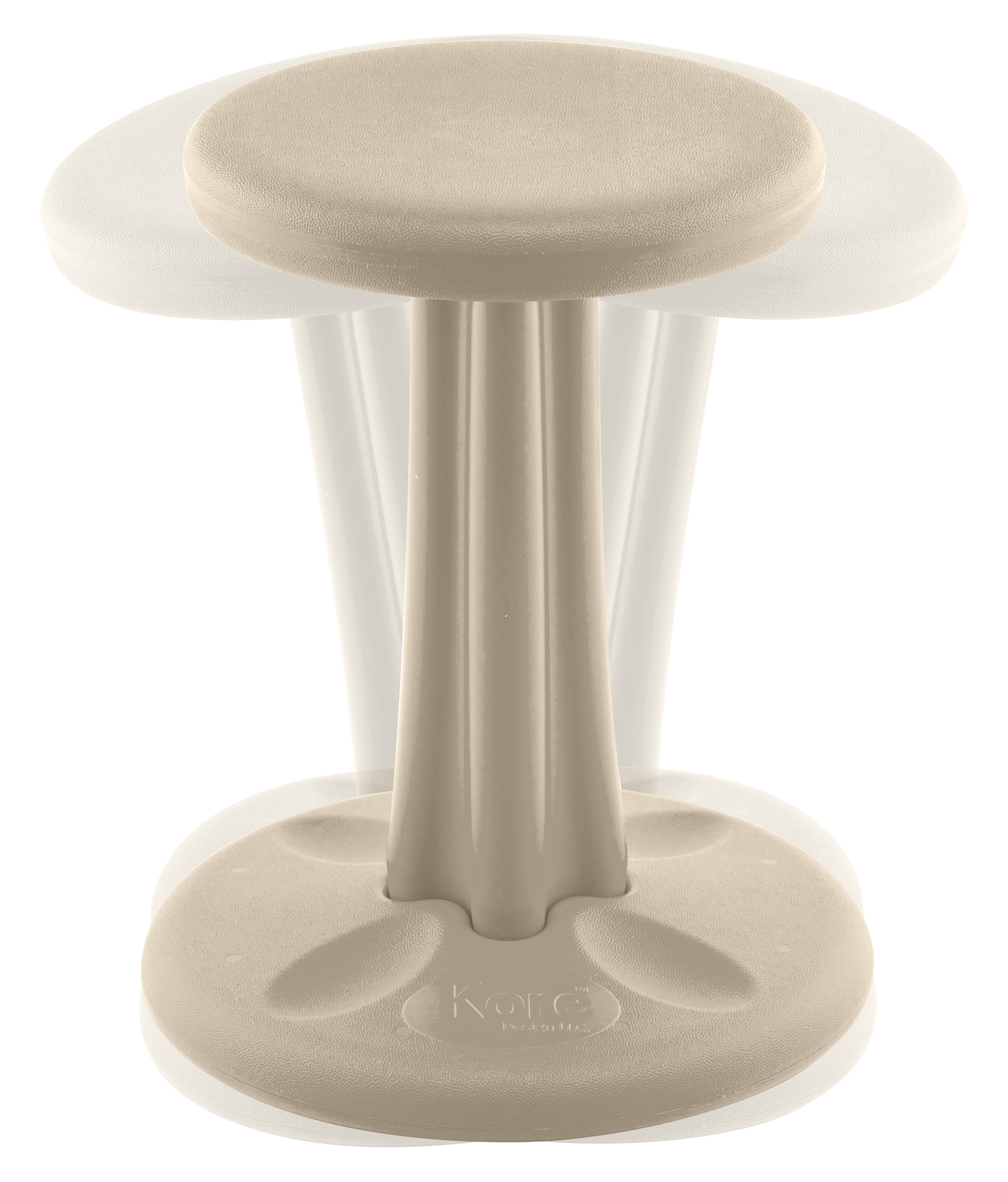 Angle. Kore Design - Junior Wobble Chair 16" - Sand Dollar.
