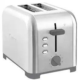 Kenmore - 2-Slice Toaster, Wide Slot, Bagel/Defrost - Stainless Steel