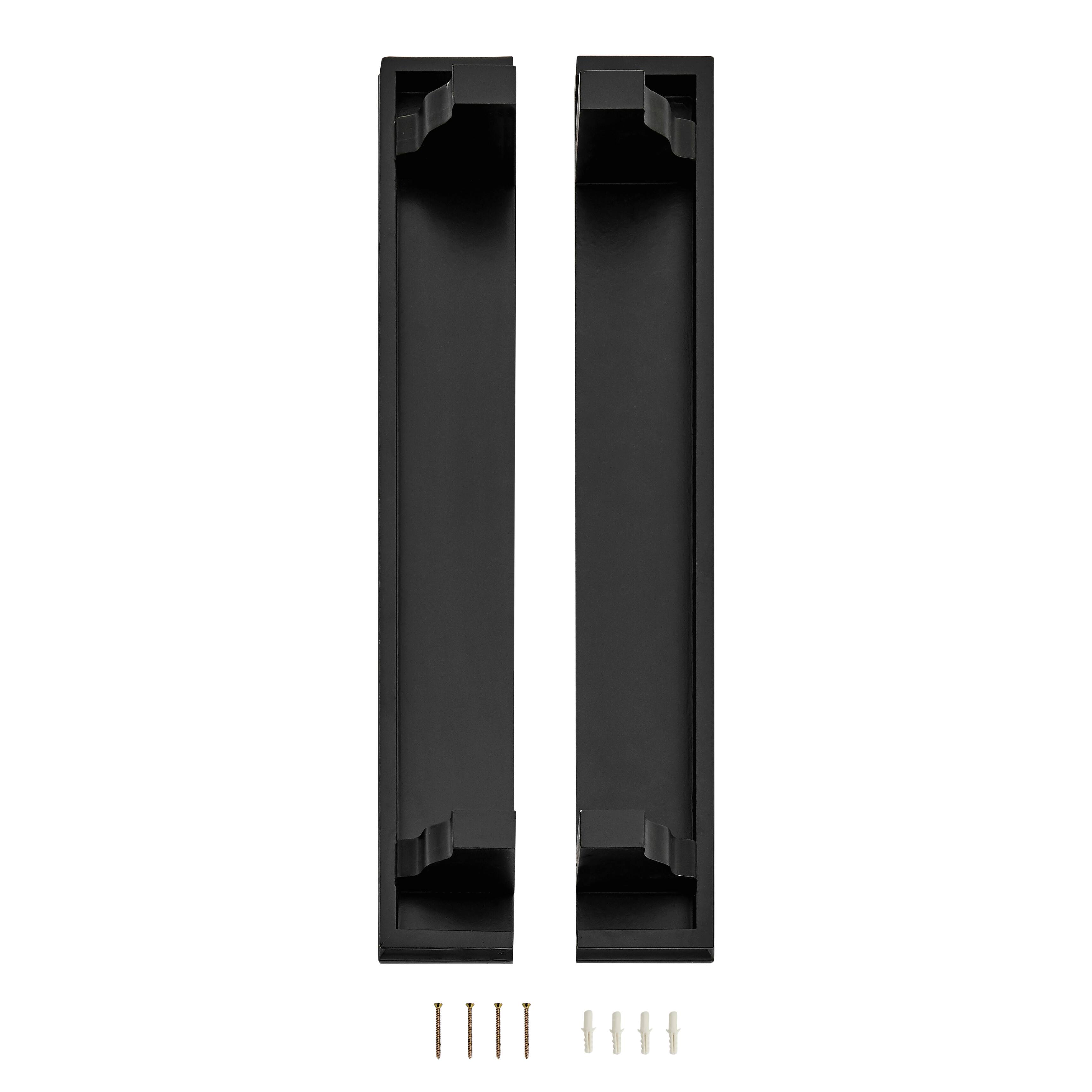 Alt View 6. Danya B - 24" Wall Display Ledge Shelves – (Set of 2) - Black - Black.
