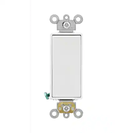 Front. Leviton - Leviton Decora Plus 20 amps Rocker Switch White 1 pk - White.