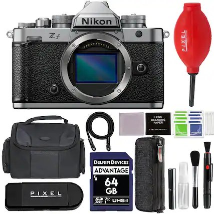 Nikon Zf
Pixel Lens Cleaning Paper
Pixel Connection
Delkin Devices Advantage 64 GB SDXC UHS-I V30
Lens Cleaning Paper
Cleaning Wipe (Wet and Dry)
Pixel Connection