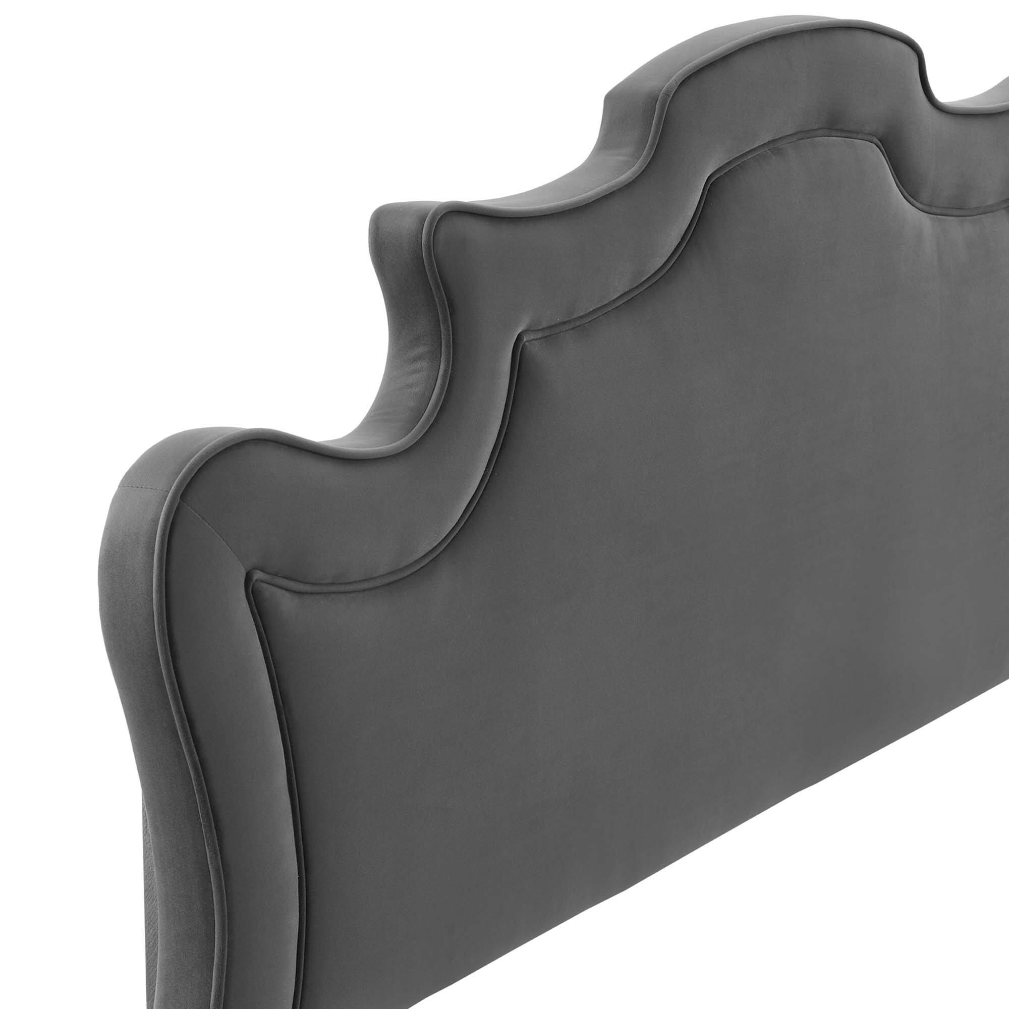 Alt View 1. Modway - Evangeline Performance Velvet Twin Headboard by Modway - Charcoal.