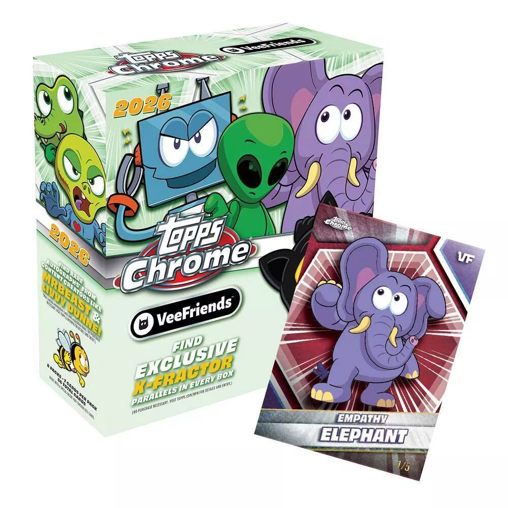 QVesfvinds Chrome O 2026 hrame 22 2026 TOPPS LIVVY CONTERT OORAPHS FIRD CHTRTOREE RARE FROM Chrome MRBEAST& OUNNEL LIKE & VeeFriends B FIND - EXCLUSIVE BOX SASSS IN EVERY AND (SAS AM WINES PARALLEIS 2 Sa - - - AGE RSSTUDARY JNO PRIE EMPATHV ELEPHANT VF 1/5

Corrected text:
QVesfvinds Chrome O 2026 hrame 22 2026 TOPPS LIVVY CONTERT OORAPHS FIRD CHTRTOREE RARE FROM Chrome MRBEAST & OUNNEL LIKE & VeeFriends B FIND - EXCLUSIVE BOX SASSS IN EVERY AND (SAS AM WINES PARALLEIS 2 Sa - - - AGE RSSTUDARY JNO PRIE EMPATHV ELEPHANT VF 1/5