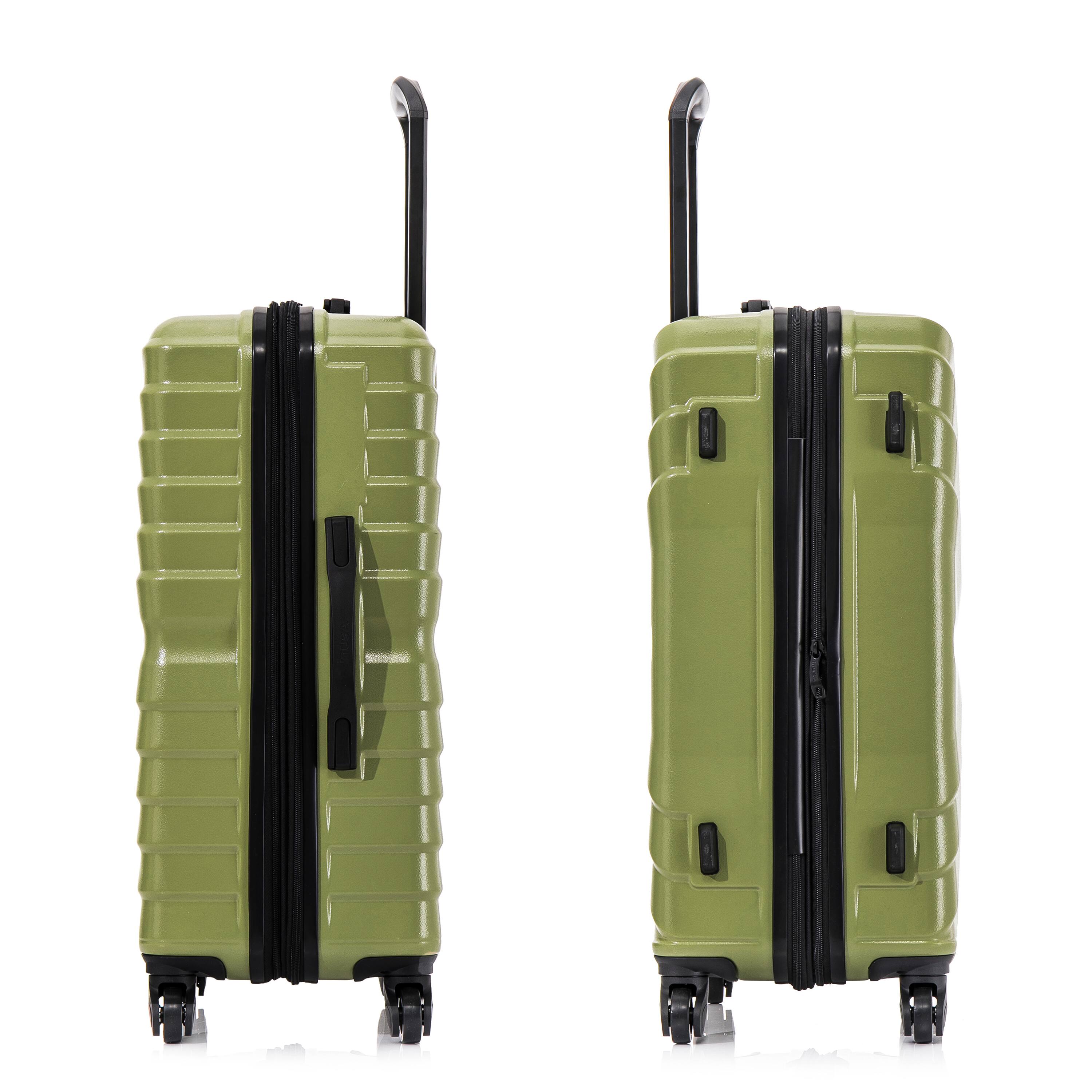 Alt View 1. InUSA - Aurum lightweight hardside spinner 3 Piece Luggage Set  20"/24"/28" - GREEN.