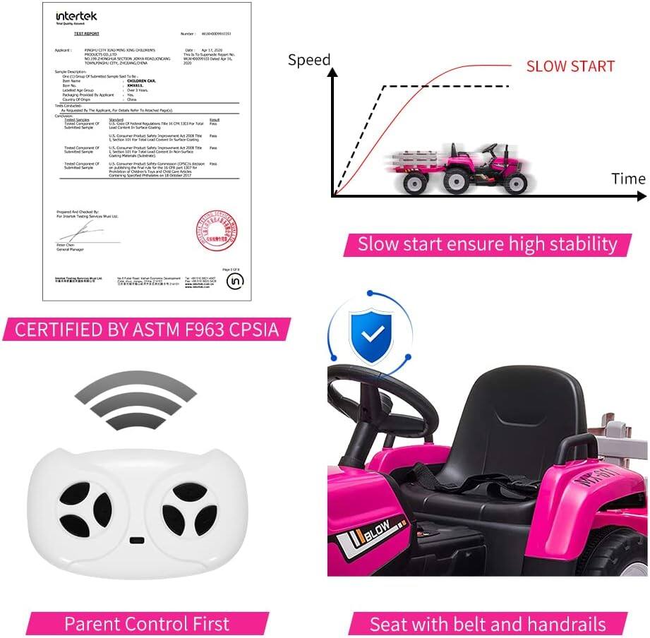 - **Intertek Test Report**
  - **Product Name:** Children's Ride-On Vehicle
  - **Model:** 1000-001
  - **Date:** 10.12.2023
  - **Tested By:** Intertek
  - **Tested For:** ASTM F963, CPSIA
  - **Tested Items:** 1
  - **Tested Location:** Intertek, Singapore
  - **Tested By:** Intertek
  - **Tested Date:** 10.12.2023
  - **Tested For:** ASTM F963, CPSIA
  - **Tested Items:** 1
  - **Tested Location:** Intertek, Singapore
  - **Tested By:** Intertek
  - **Tested Date:** 10.12.2023
  - **Tested For:** ASTM F963, CPSIA
  - **Tested Items:** 1
  - **Tested Location:** Intertek, Singapore
  - **Tested By:** Intertek
  - **Tested