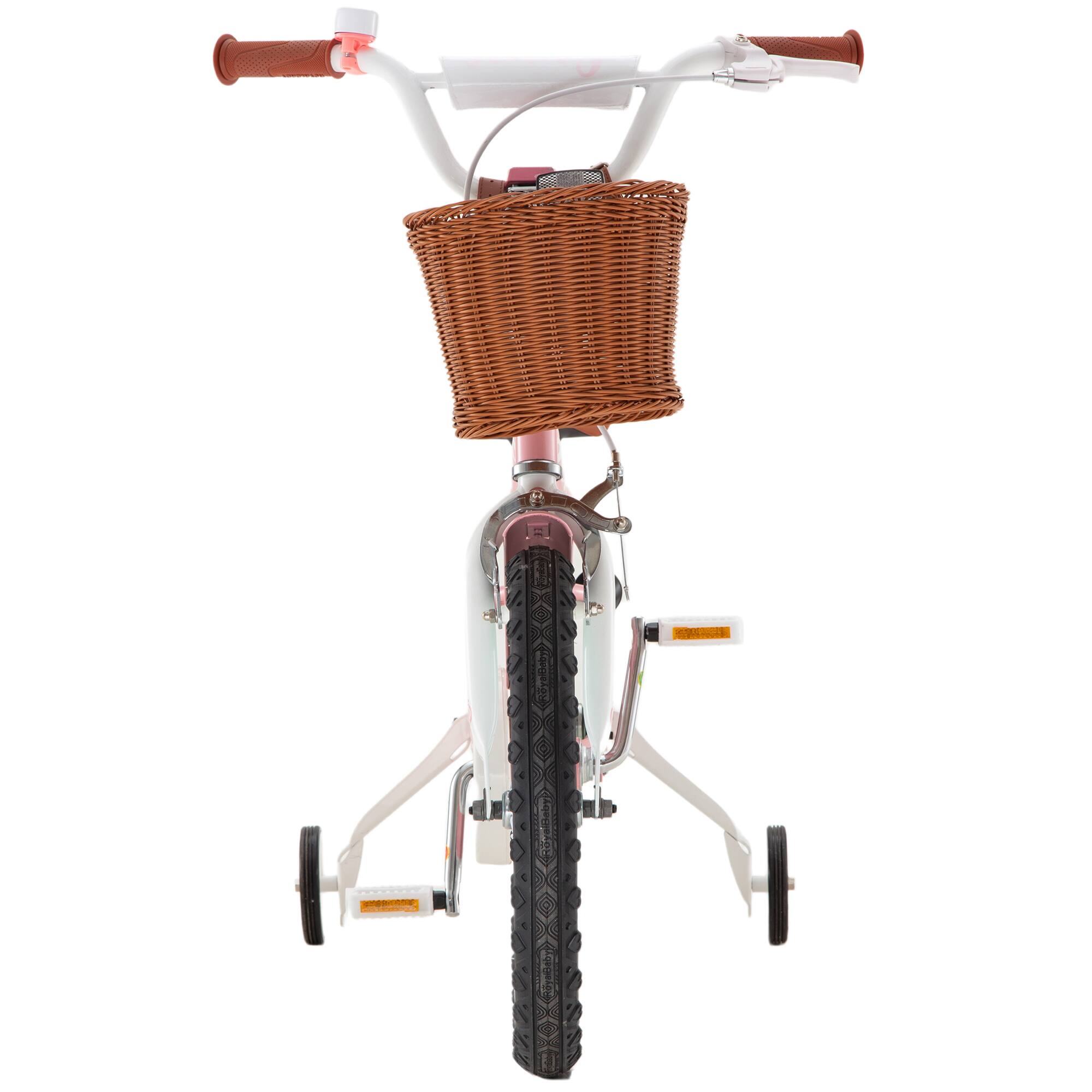 Alt View 5. RoyalBaby - RoyalBaby Princess Girl Kids Bicycle 14" with Training Wheels, Jenny/Pink-Mint - Pink with Mint.