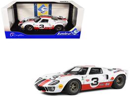 Solido - Ford GT40 MK1 #3 "Eric Dean Design" White with Red and Black Stripes "Competition" Series 1/18 - Multicolor