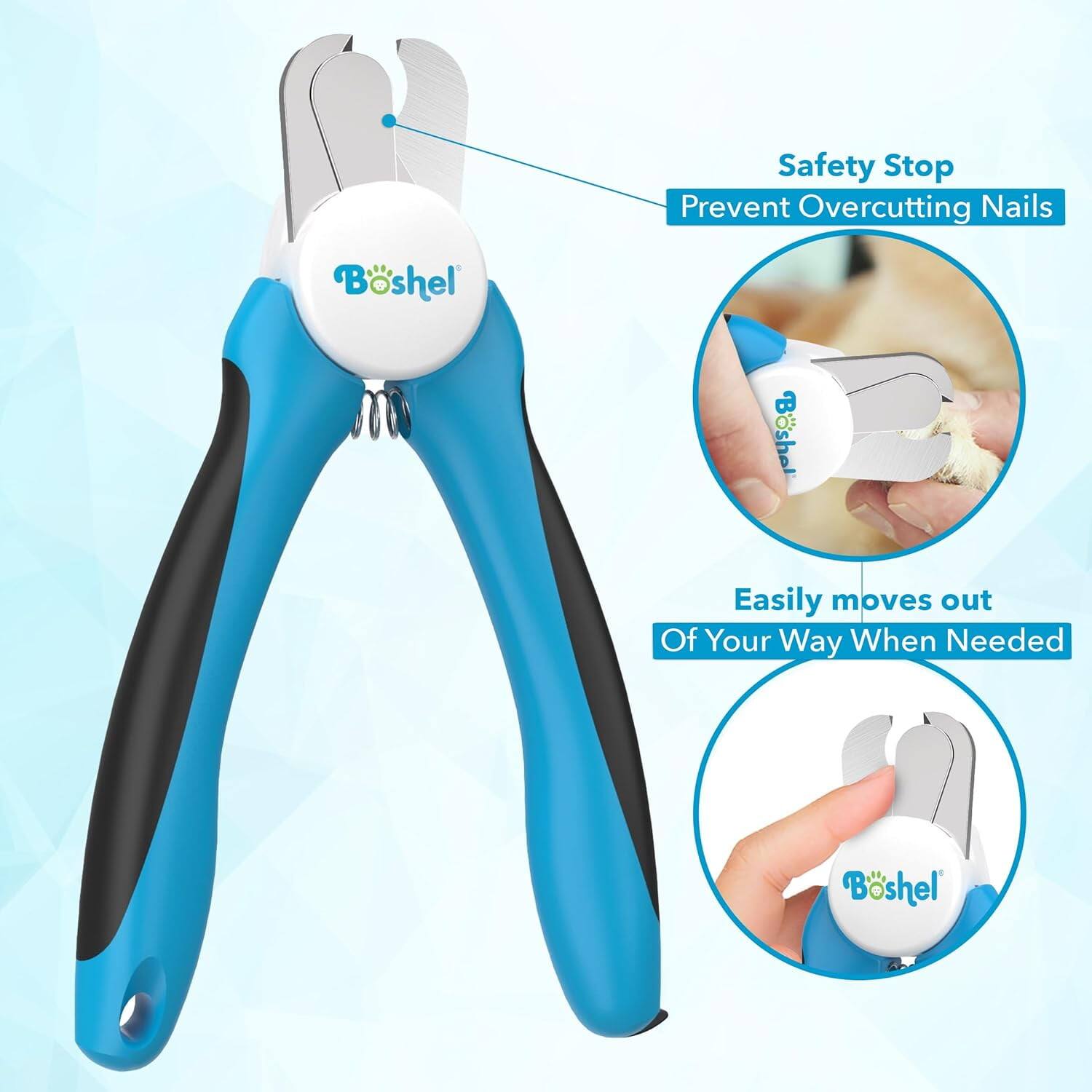 Safety Stop Prevent Overcutting Nails

Boshel

Boshel Easily moves out Of Your Way When Needed

Boshel