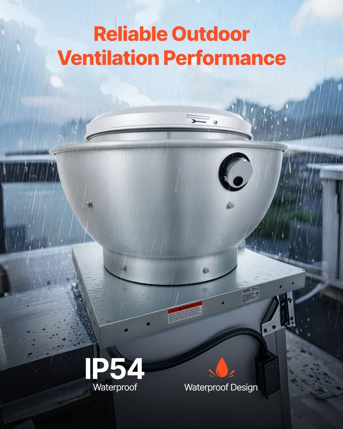 Reliable Outdoor Ventilation Performance

IP54 Waterproof

Waterproof Design