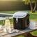 Angle. LHRIVER - Portable Countertop Ice Maker with Carrying Handle and Scoop, 9 Ice Cubes in 6 Minutes, 26 lbs Daily Output - Black.