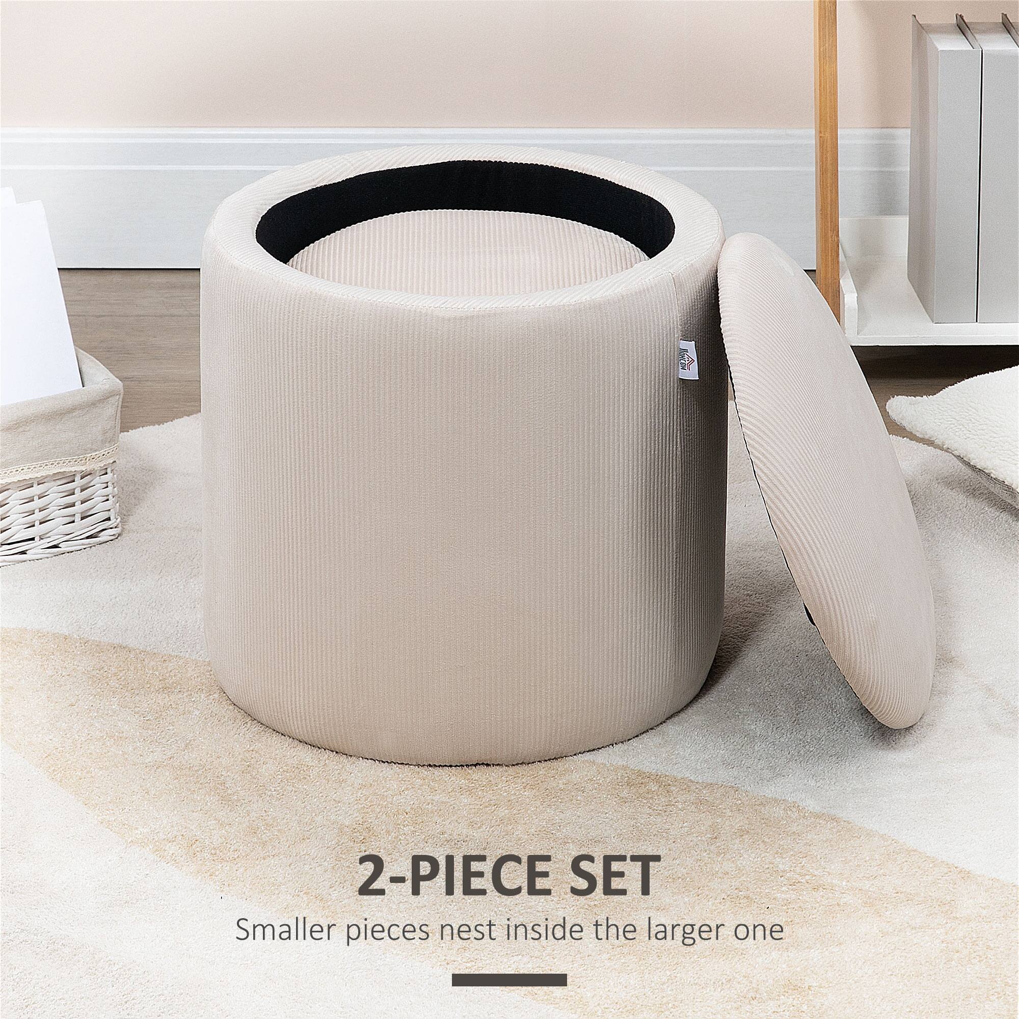 2-PIECE SET  
Smaller pieces nest inside the larger one