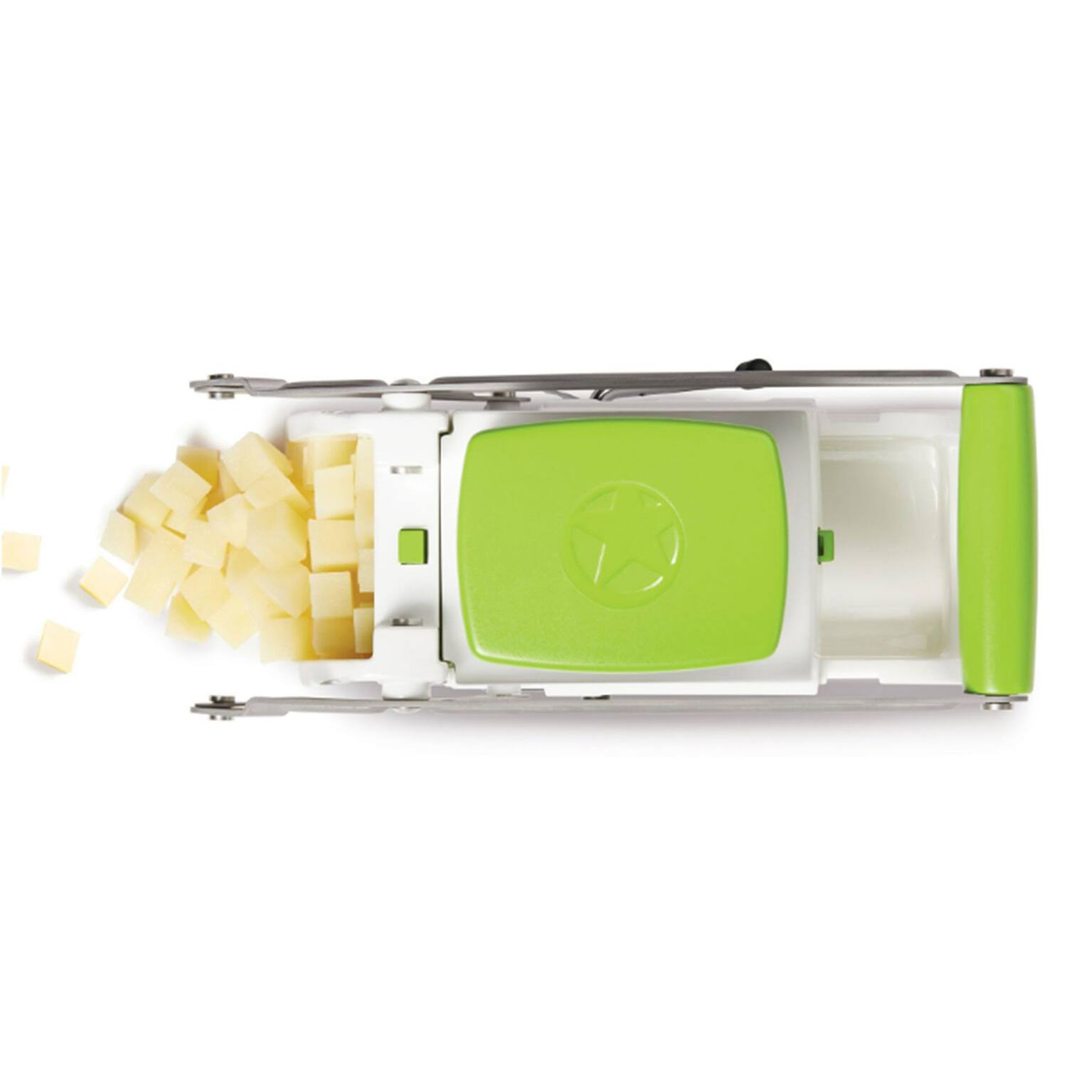 Alt View 4. Starfrit - Pro Fry Cutter and Cuber Multiuse Kitchen Tool - White/Green.