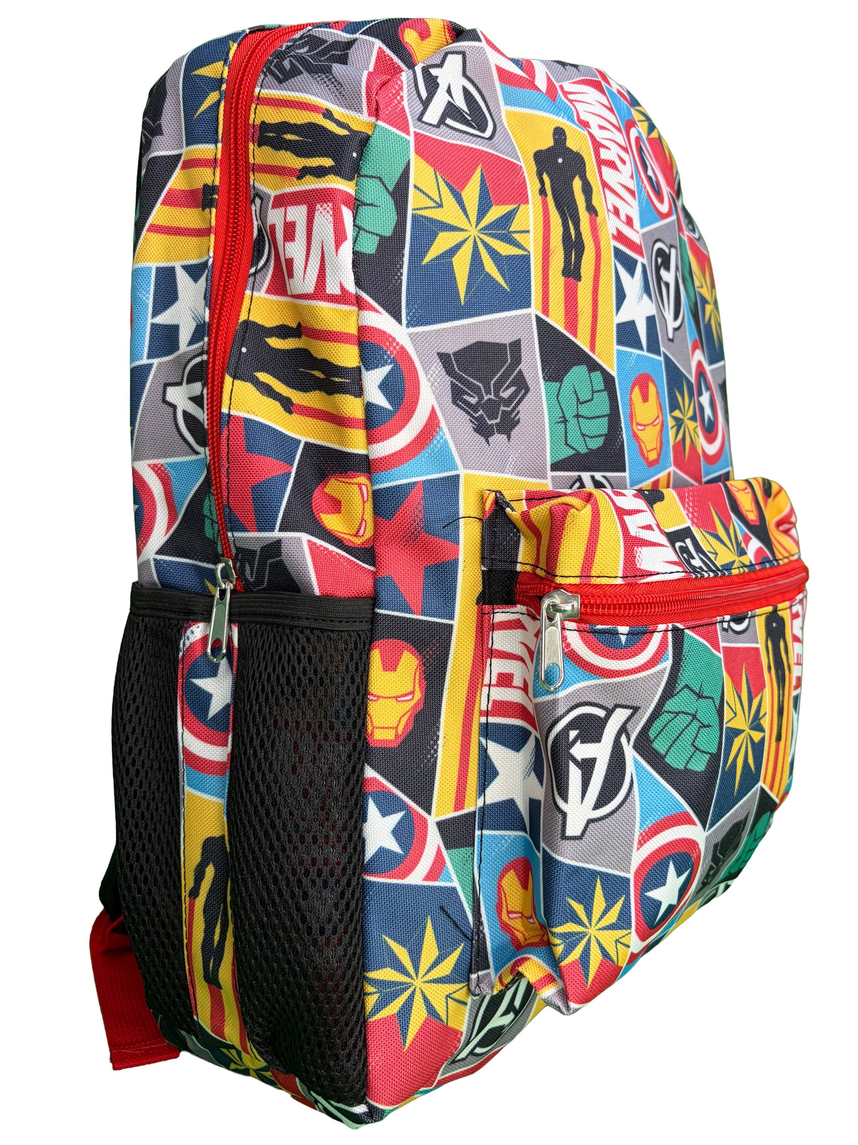 Alt View 2. Marvel - Marvel All Over Print Icons 16" Nylon School Backpack for Kids, with a front Pocket - Assorted Pre-Pack.