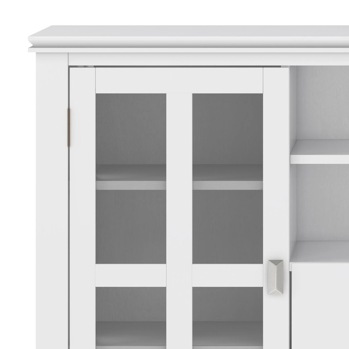 Alt View 3. Simpli Home - Artisan Solid Wood Tall TV Media Stand For TVs up to 60 inches - White.