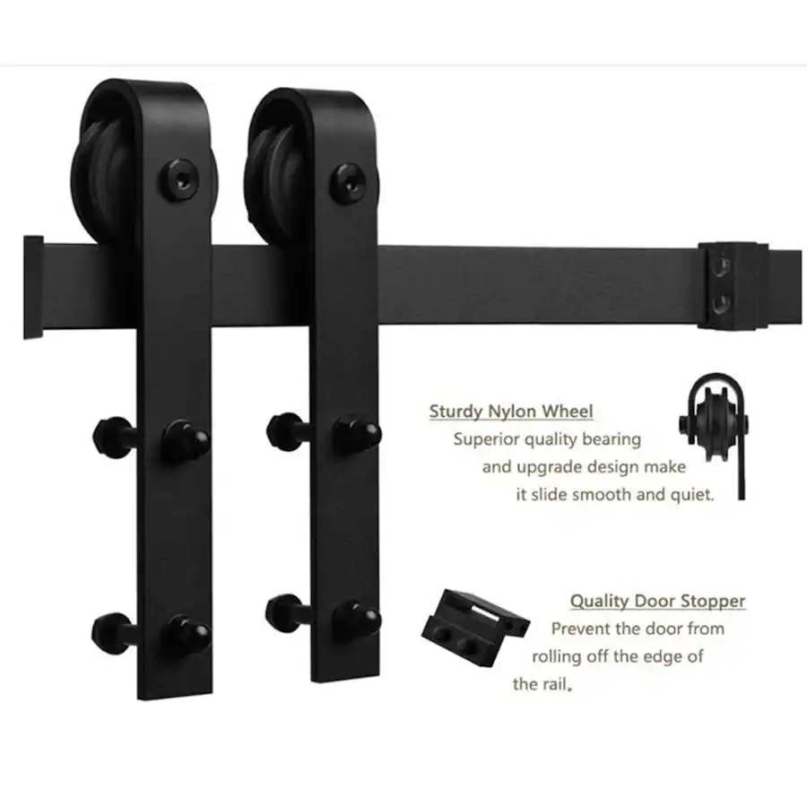 Boyel Living Interior Barn Door 64 in L x 0.75 in W x 96 in H with ...