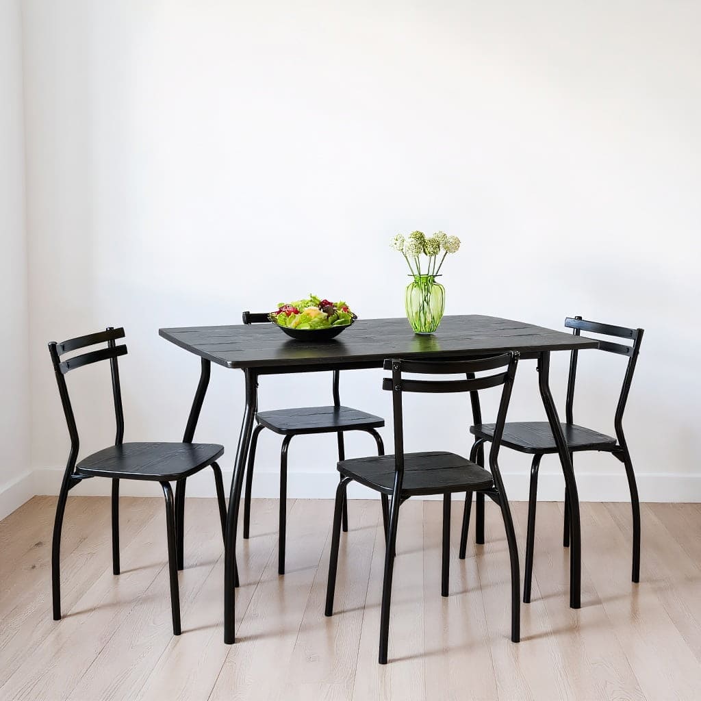 Kadyn - Dining Room Table SetDining Table Set5 Pieces Dining Table Set with 4 Chairs - Black