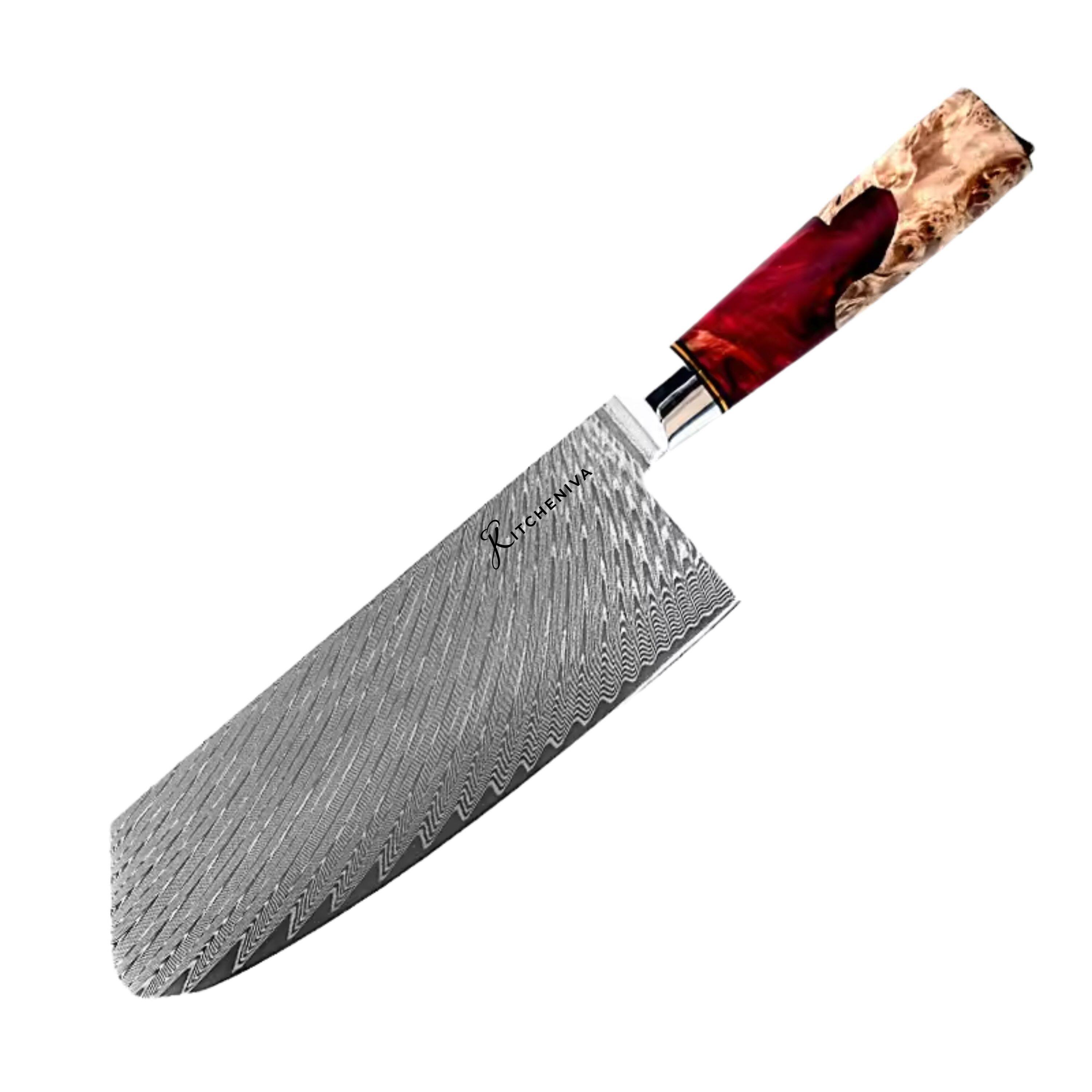 Alt View 1. Kitcheniva - 6-Piece VG10 Core 67 Layer Damascus Steel Japanese Style Knife Set with Wood Resin Handle.