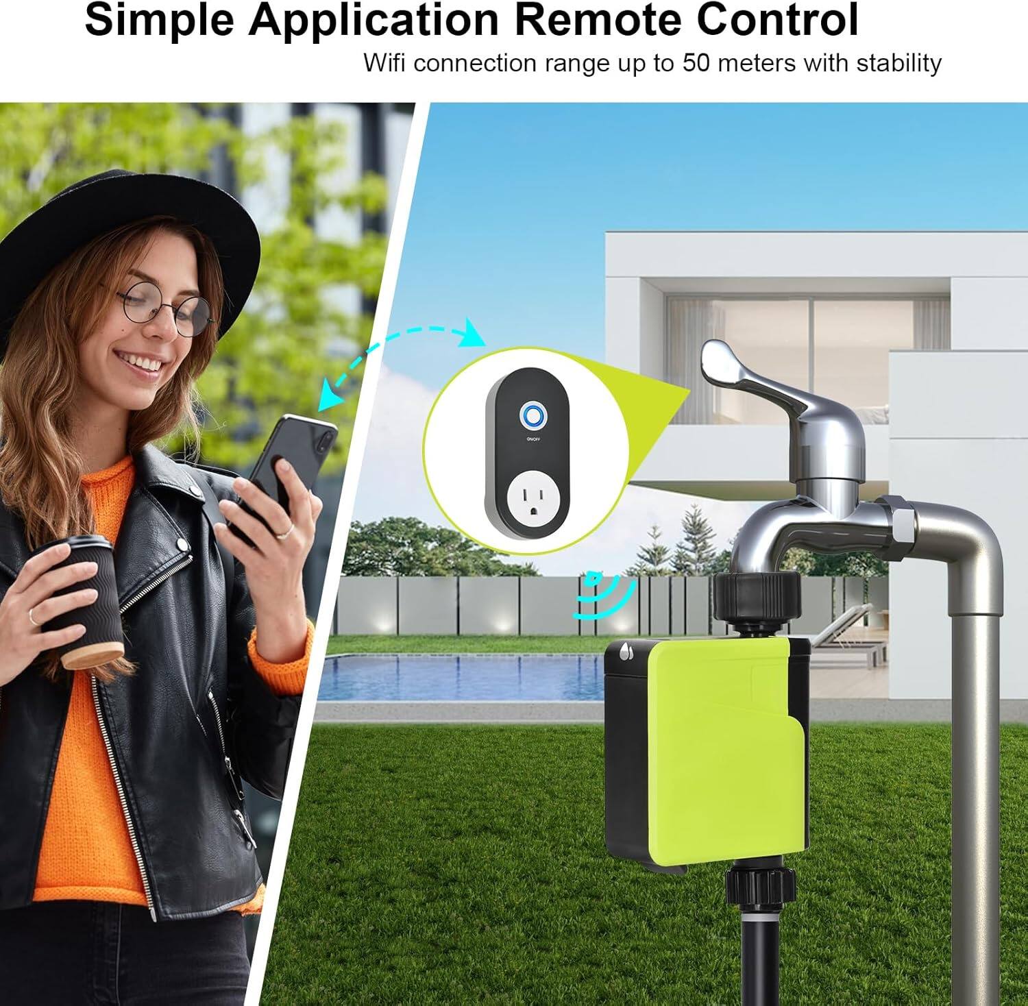Simple Application Remote Control  
Wifi connection range up to 50 meters with stability
