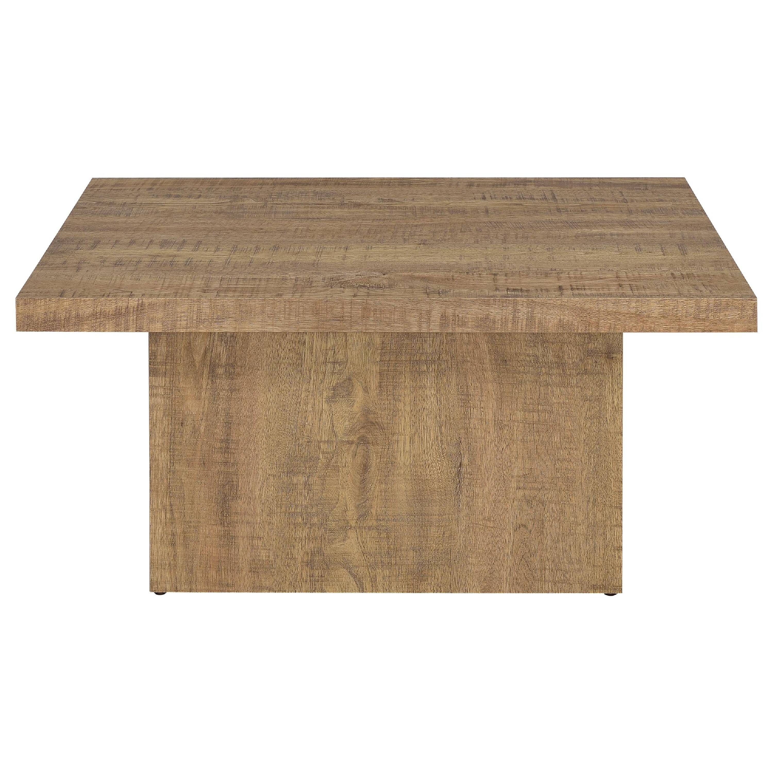 Alt View 5. Manhattan Lane - Darla 2Pc Square Coffee-End Table Set, Block Base, Wood - Mango Brown.
