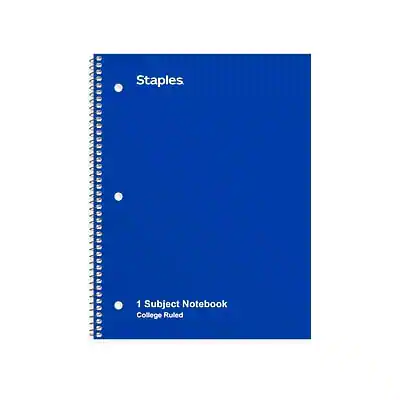 Staples
1 Subject Notebook
College Ruled