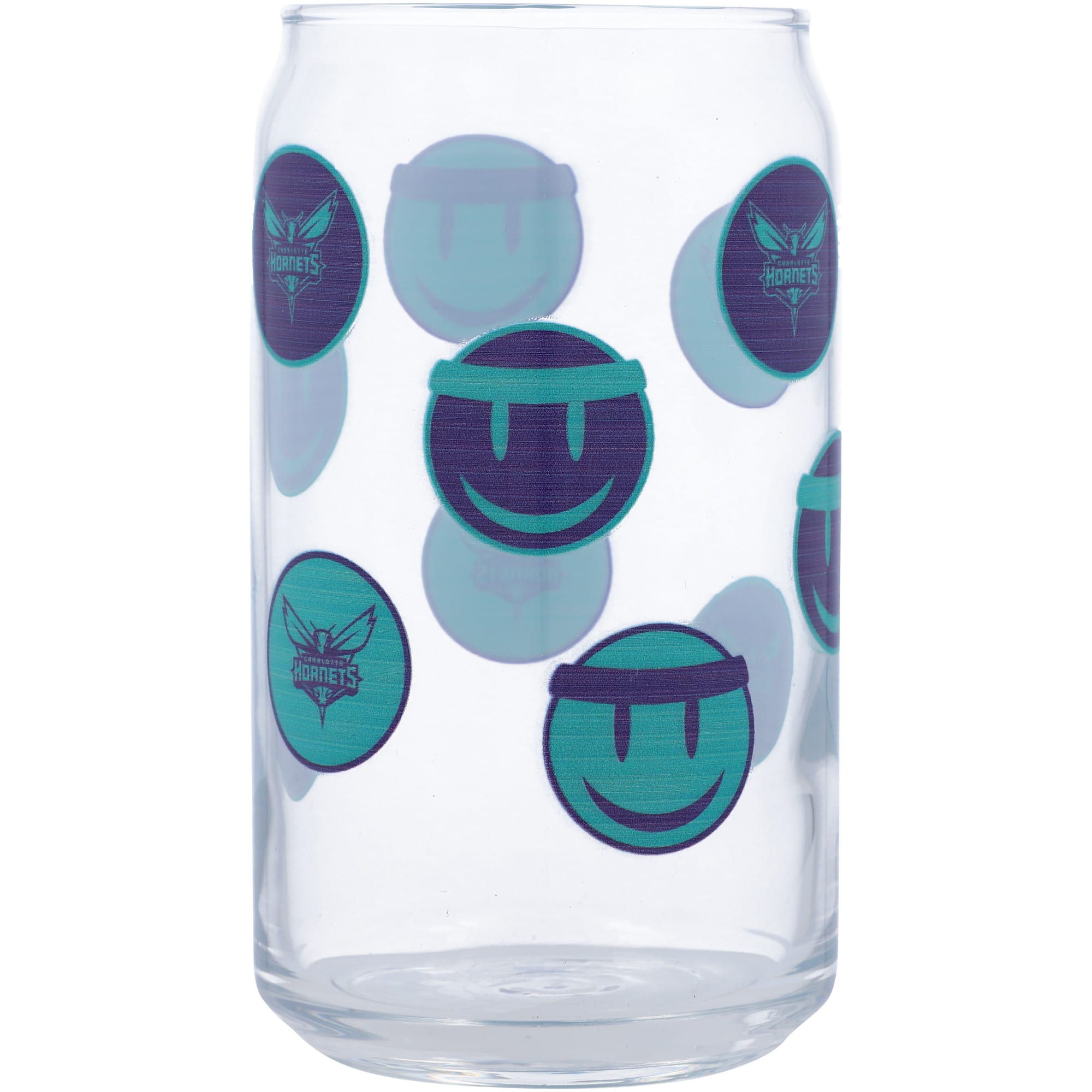Photos - Glass Smiley Logo Brands - Charlotte Hornets 16oz.  Can  - Multicolor 