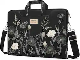 Vulpecula Spade - Laptop Bag for Women, 15.6 inch Computer Bag Compatible with MacBook - Retro Flower
