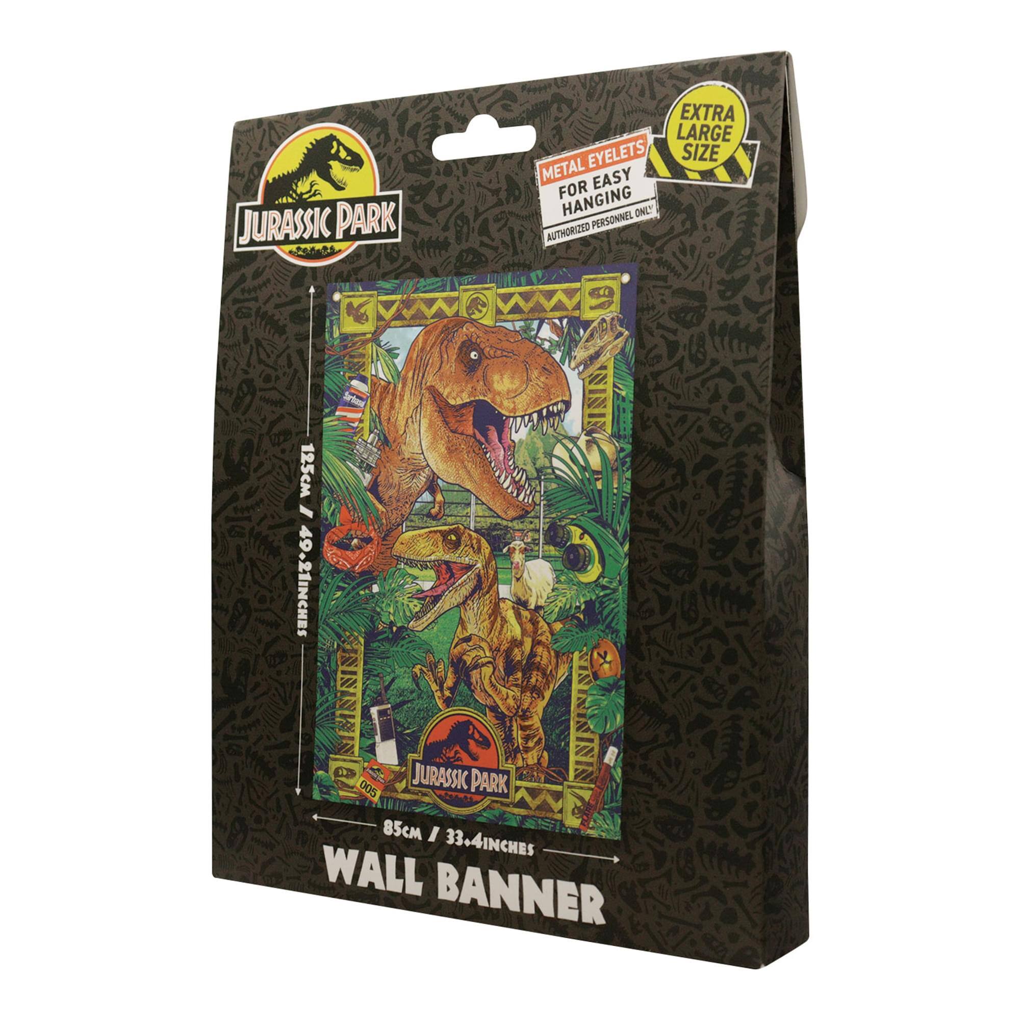 Jurassic Park Extra Large Eyelets Size Metal Easy for Hanging on Personnel Authorized 9 Nini 125, 49 49.21 Inches is in MMSSIN R 005 Jurassic Park 85cm I 33.4 Inches Wall Banner