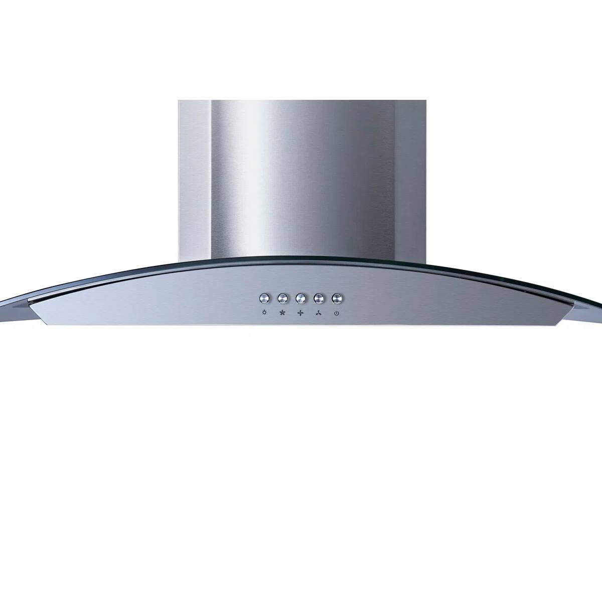 Angle. Winflo - Winflo 30 inch Convertible 300 CFM Stainless Steel Wall Mount  Range Hood with Baffle Filters - Stainless Steel.
