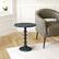 Alt View 7. Manhattan Lane - Shae 22 Inch Round Side End Table, Hammered Texture, Turned Pedestal Post - Black.